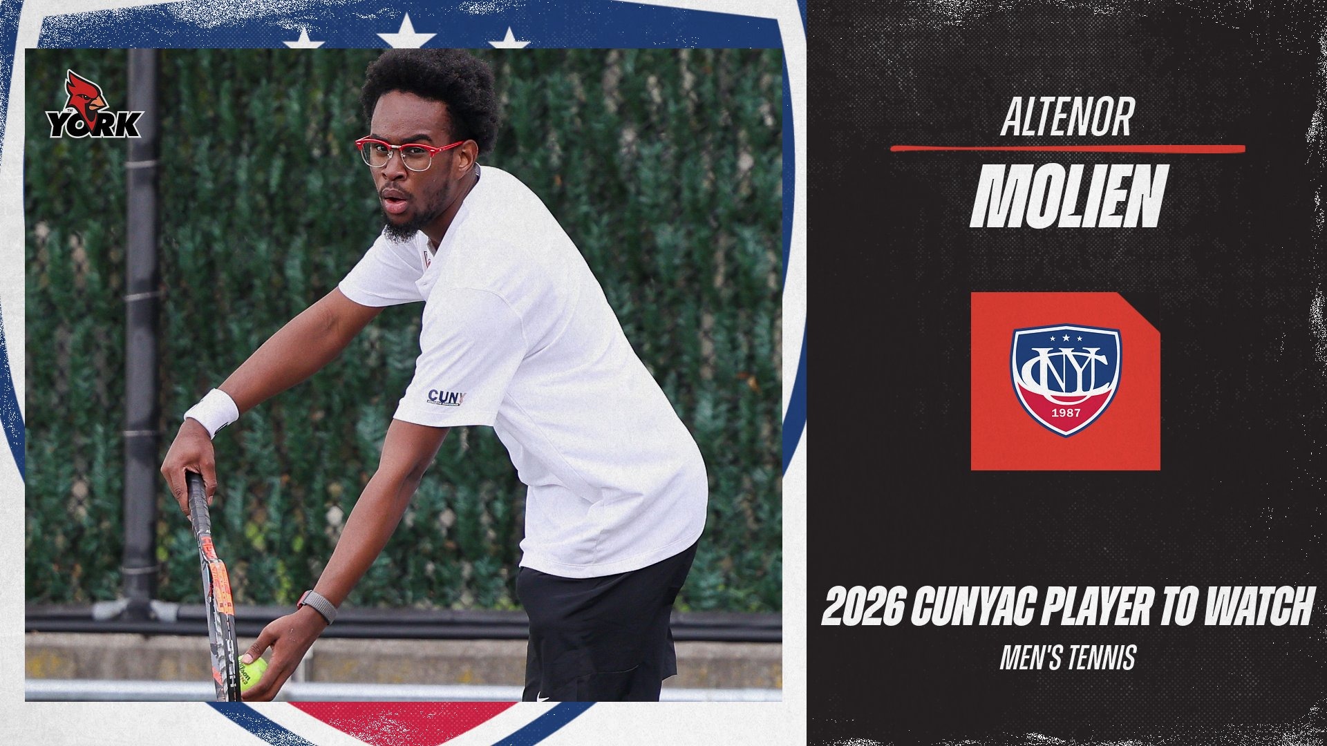 Altenor Molien named CUNYAC Men's Tennis Player to Watch