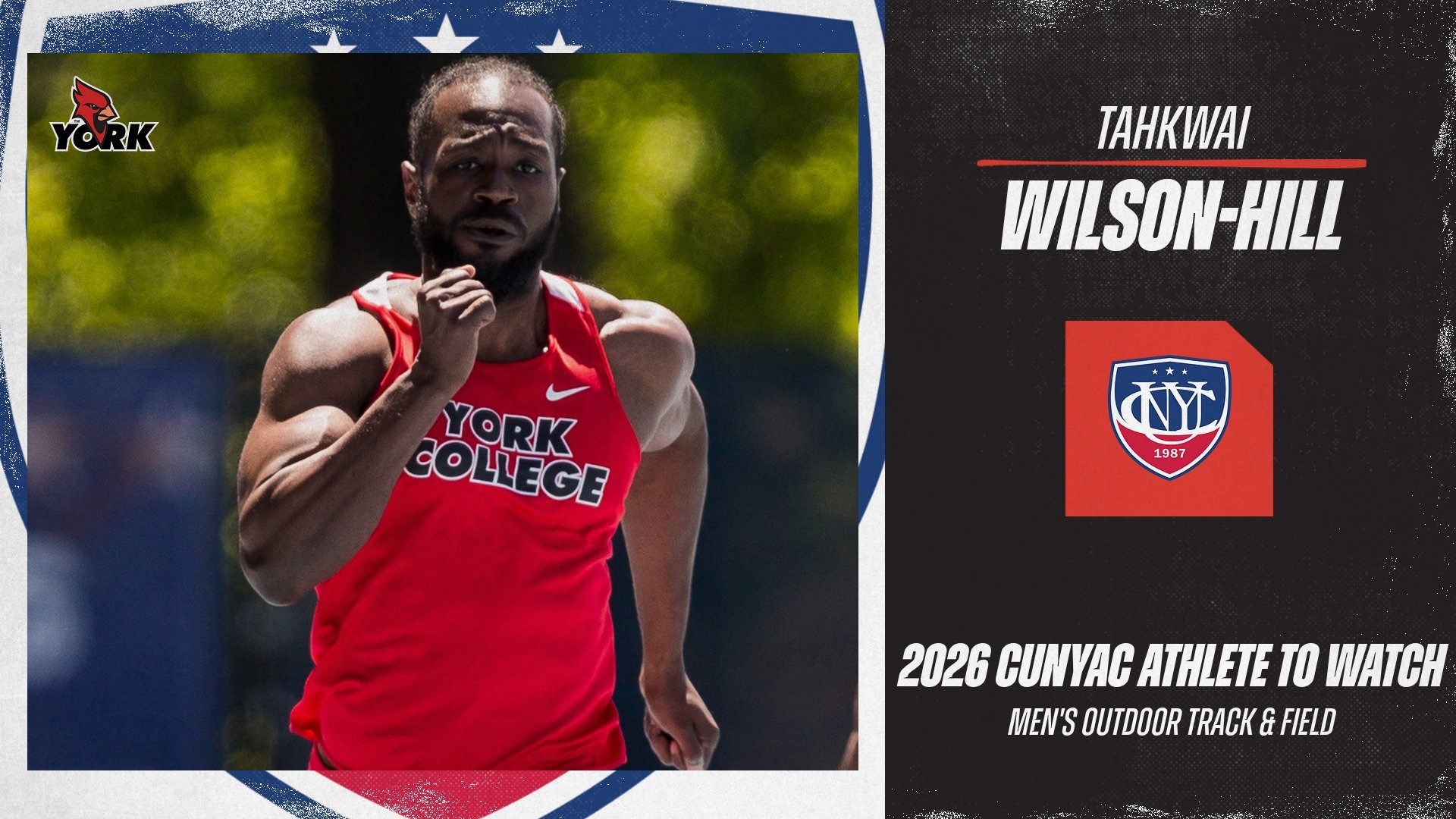 Tahkwai Wilson-Hill named CUNYAC Men's Outdoor Track & Field Athlete of the Week