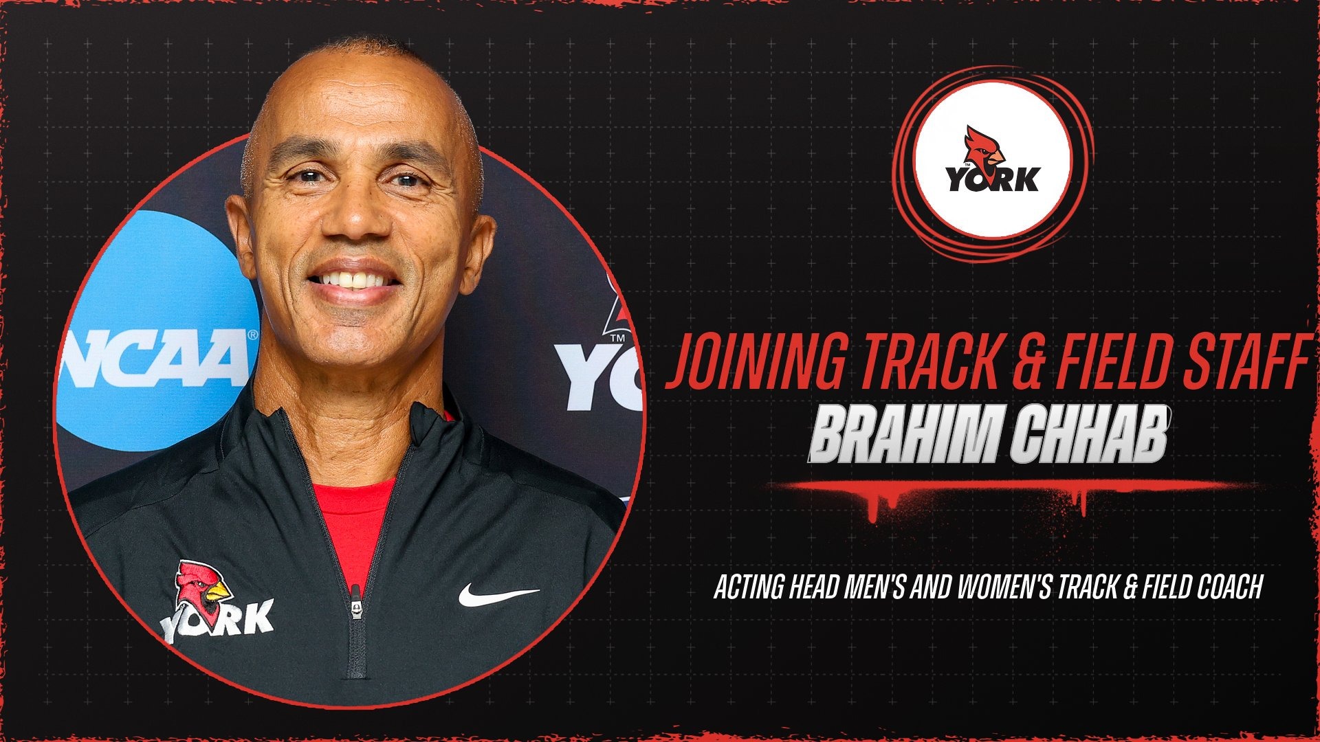 Brahim Chhab named acting head men's and women's track & field coach