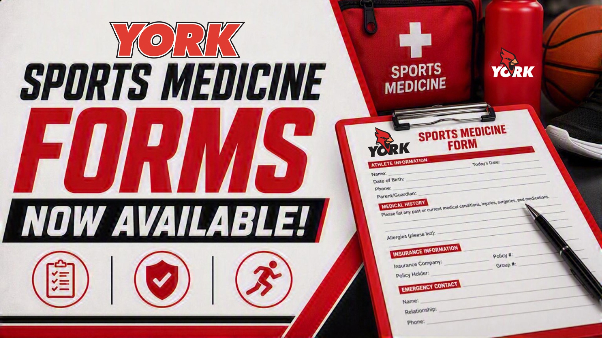 York College Sports Medicine forms now available