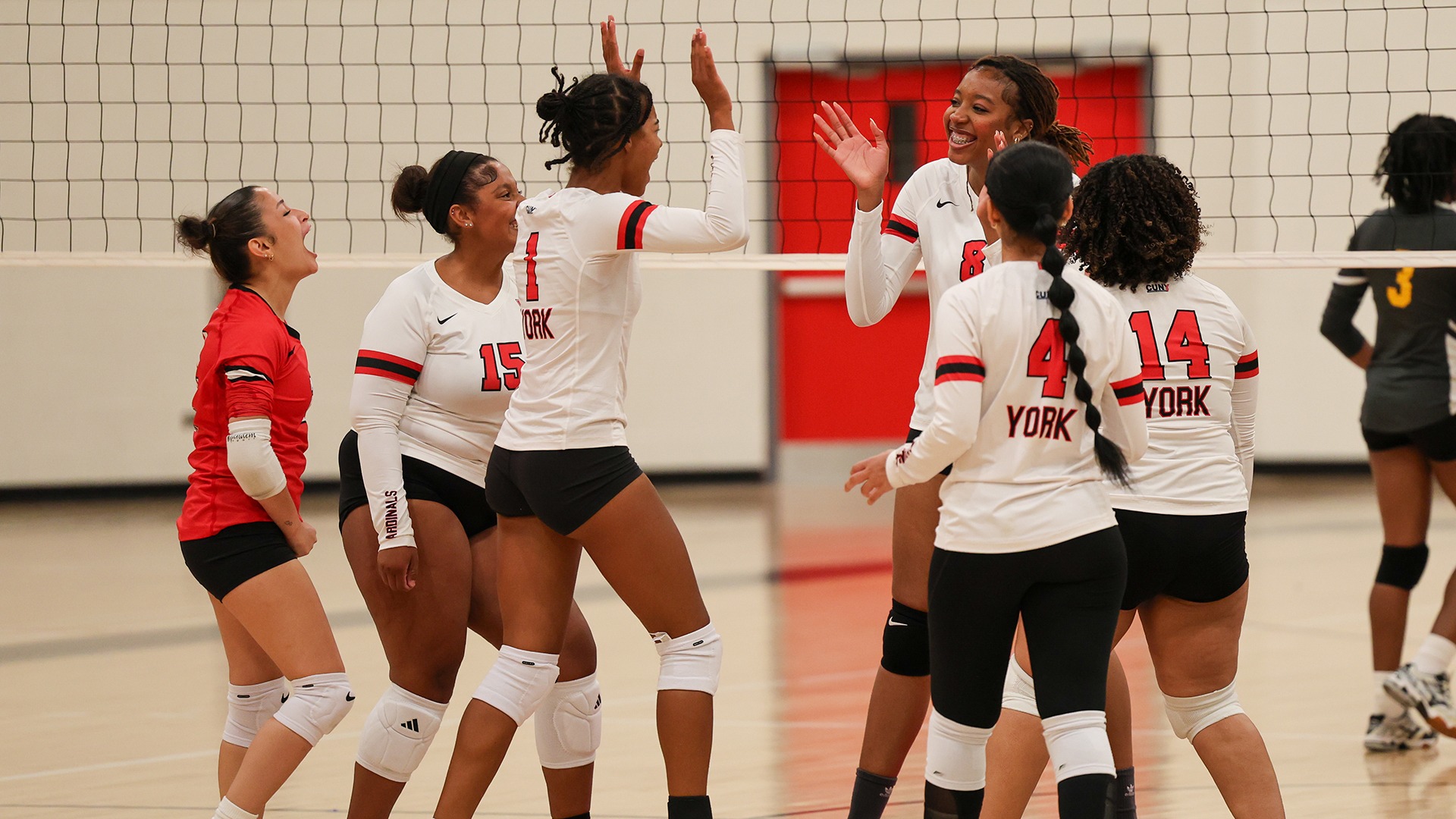 Women's Volleyball celebrates vs. Medgar Evers College (9.15.2026)