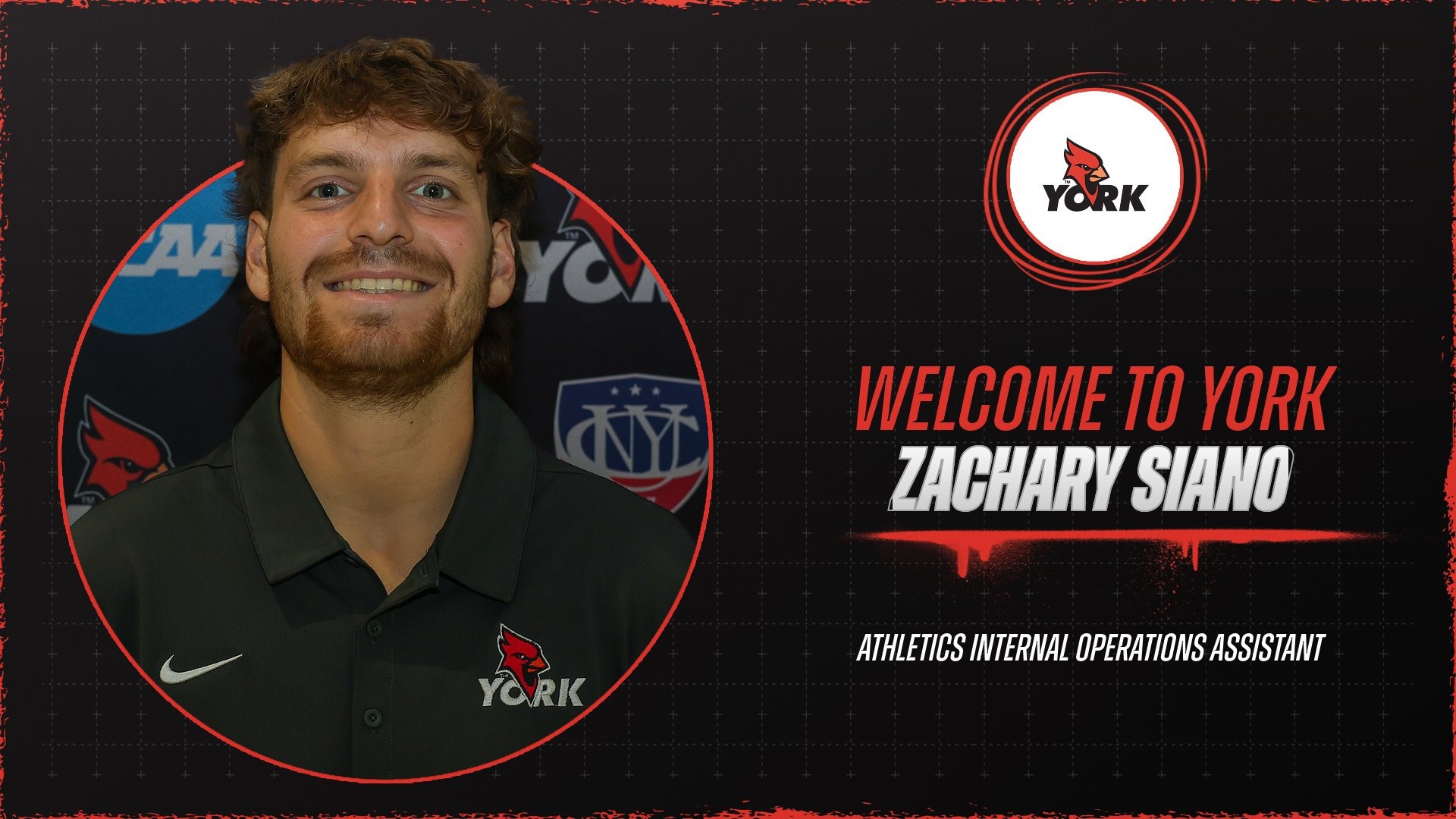 York College welcomes Zachary Siano