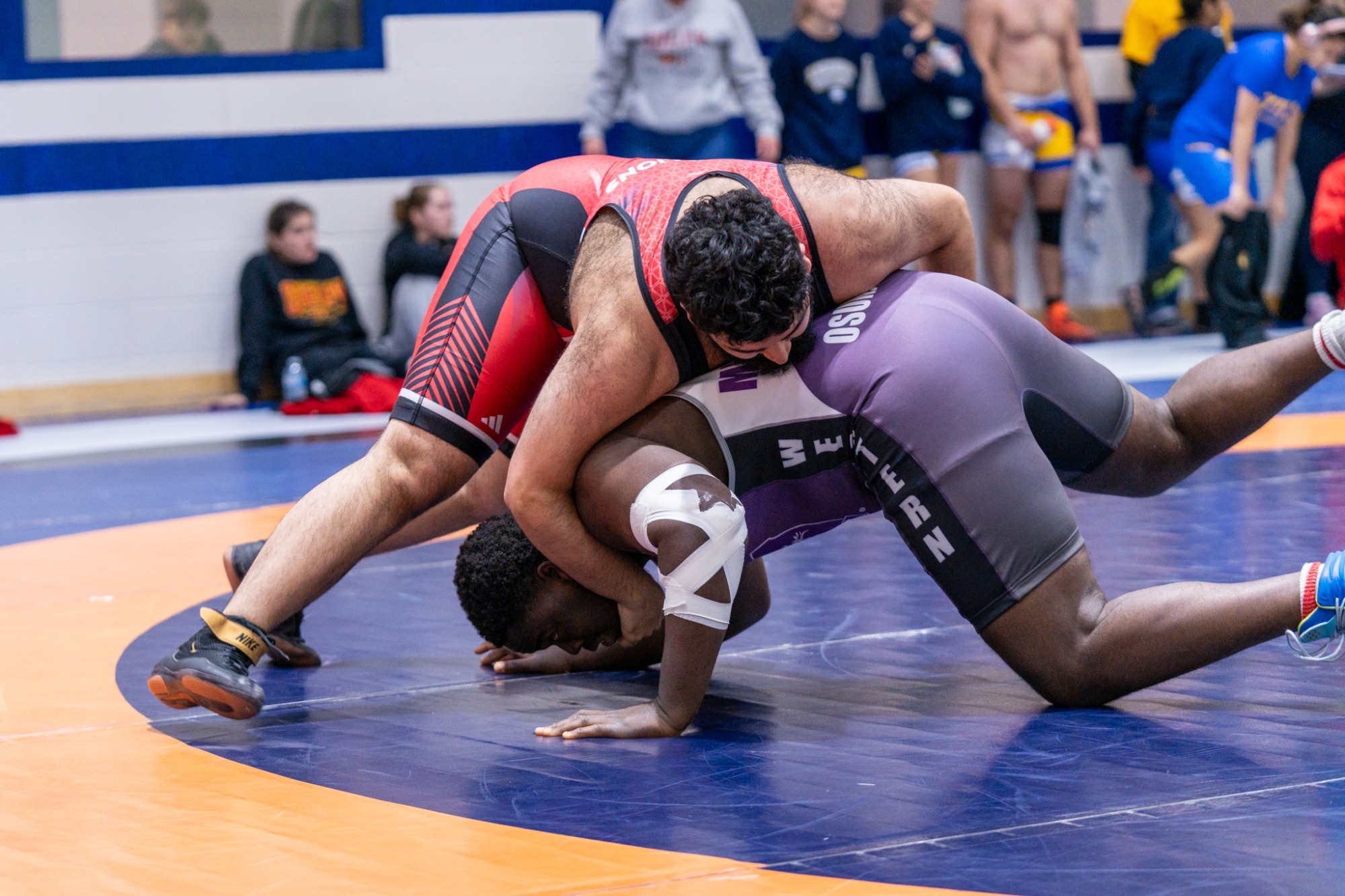 The York University Lions wrestling team concluded the fall term last weekend at the U of T Open in the first of two straight meets, which will straddle the holiday break, hosted by the Varsity Blues.