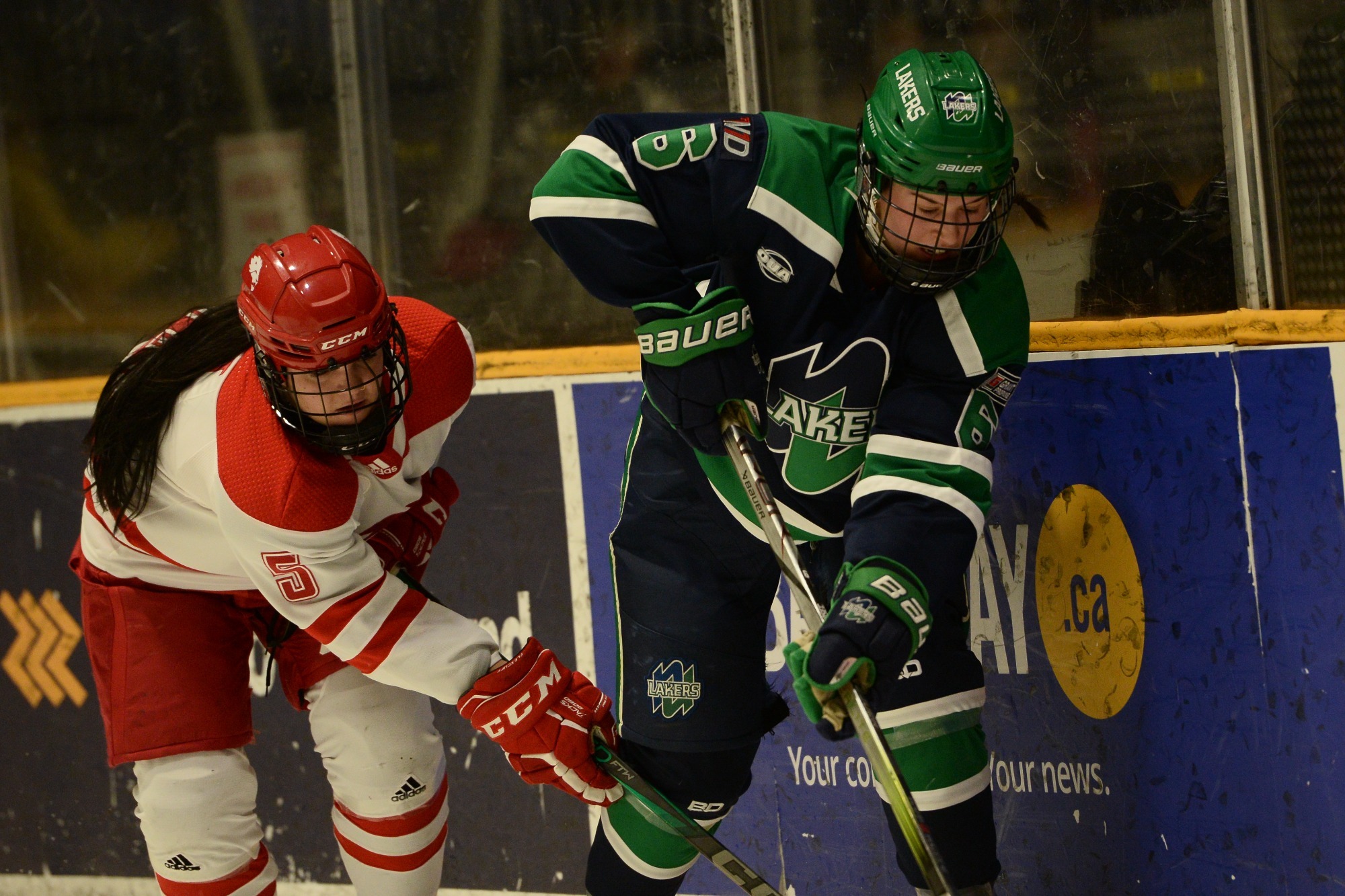 The York University Lions women's hockey team wrapped up a three-game road trip against the Nipissing Lakers on a snowy Friday night in North Bay