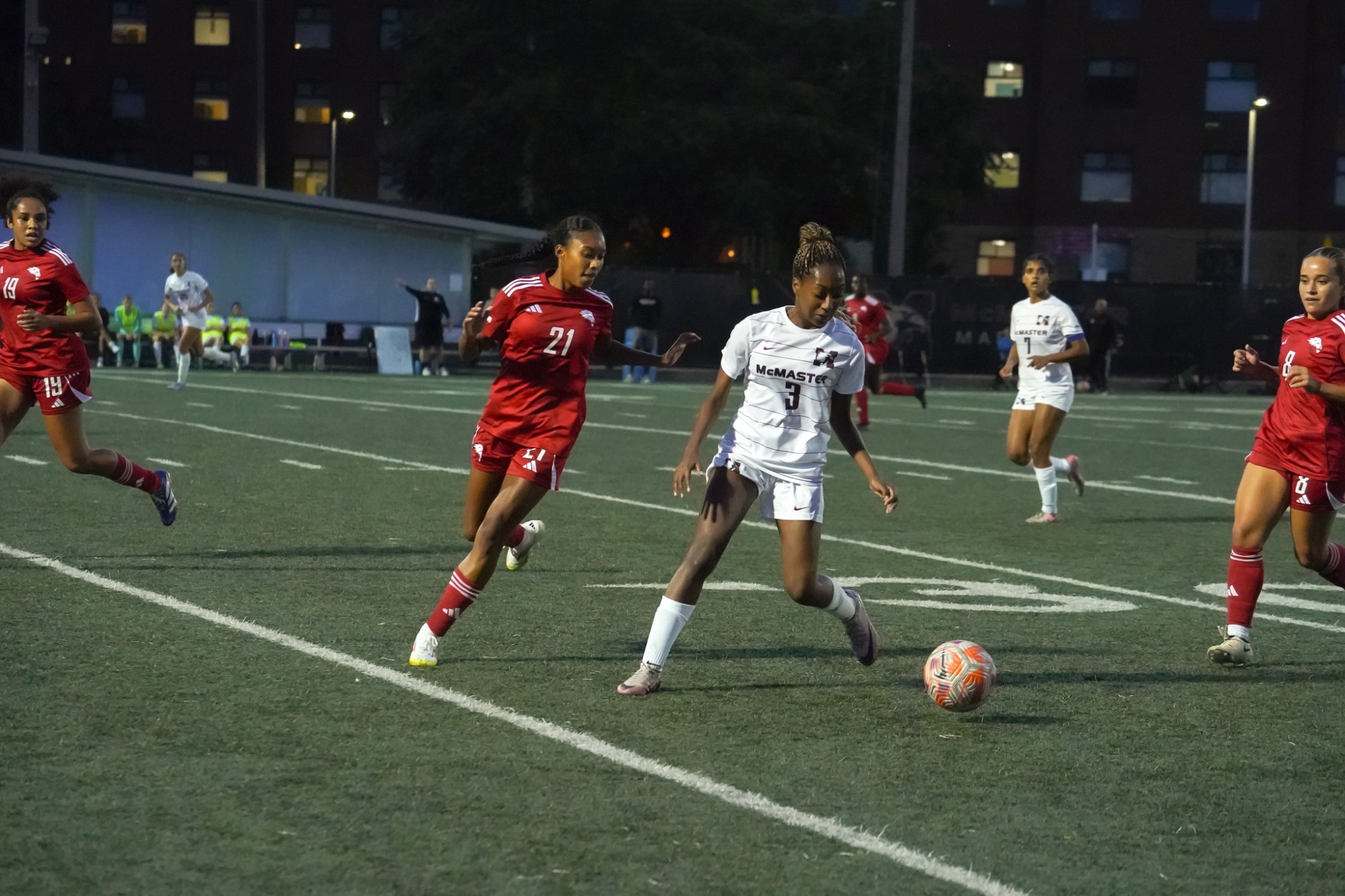  the York University Lions women's soccer team made the trip down to Hamilton to meet the McMaster Marauders in the first round of the OUA playoffs
