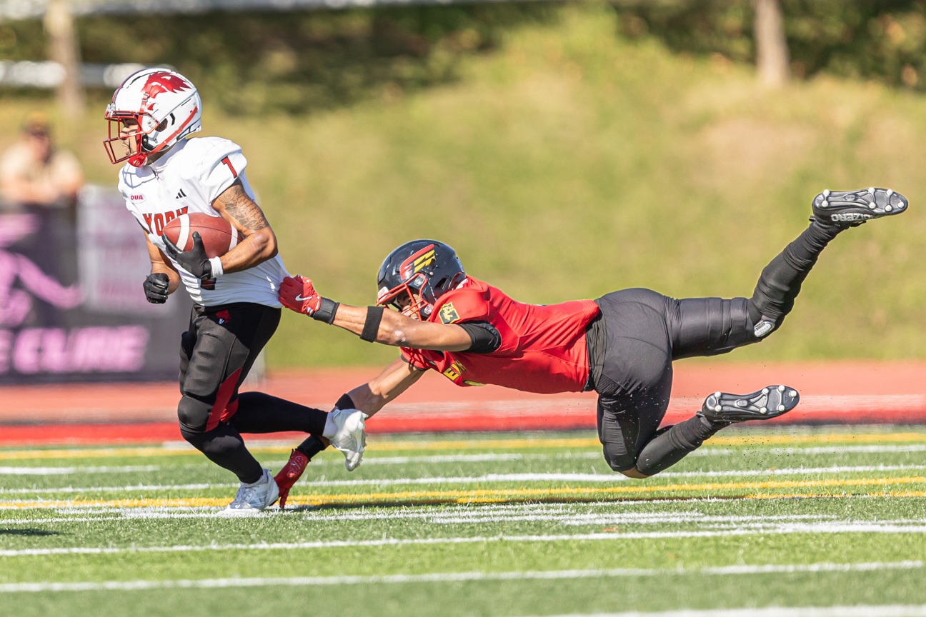 The York University Lions football team travelled to Guelph to face the Guelph Gryphons in the final game of the regular season on Saturday afternoon