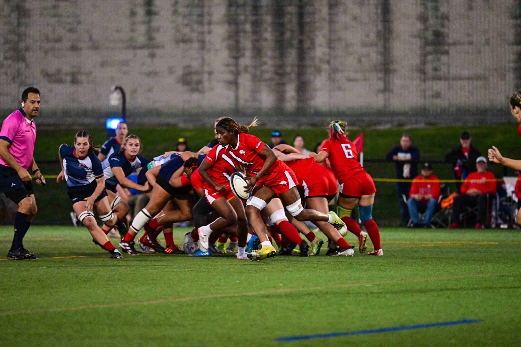 The York University Lions women's rugby team closed out their regular season against the Brock Badgers on Friday night