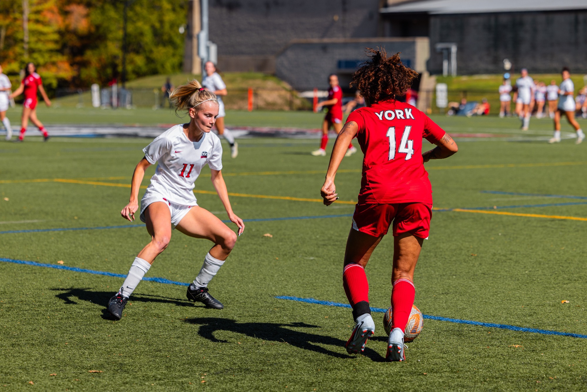 The York University Lions women’s soccer team faced the Brock Badgers on Sunday afternoon in the second leg of their home-and-home series