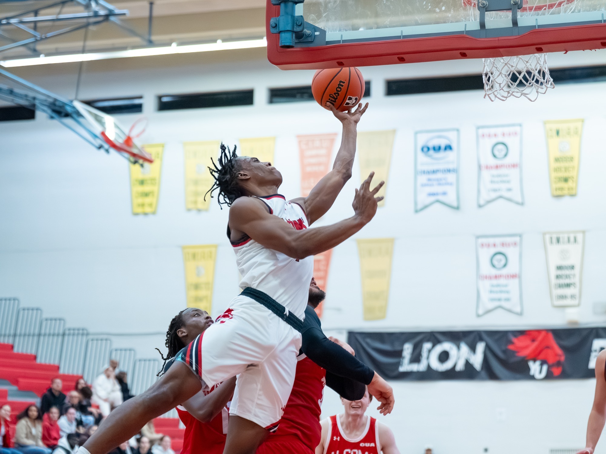 The York University men’s basketball team battled the Algoma Thunderbirds on Friday night at Tait McKenzie Centre,