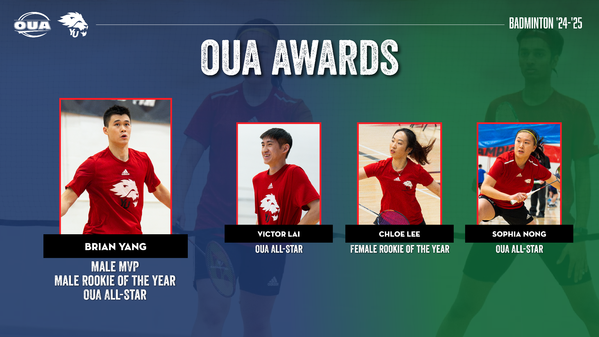 It was a successful OUA championship on home soil for the York University Lions badminton club.