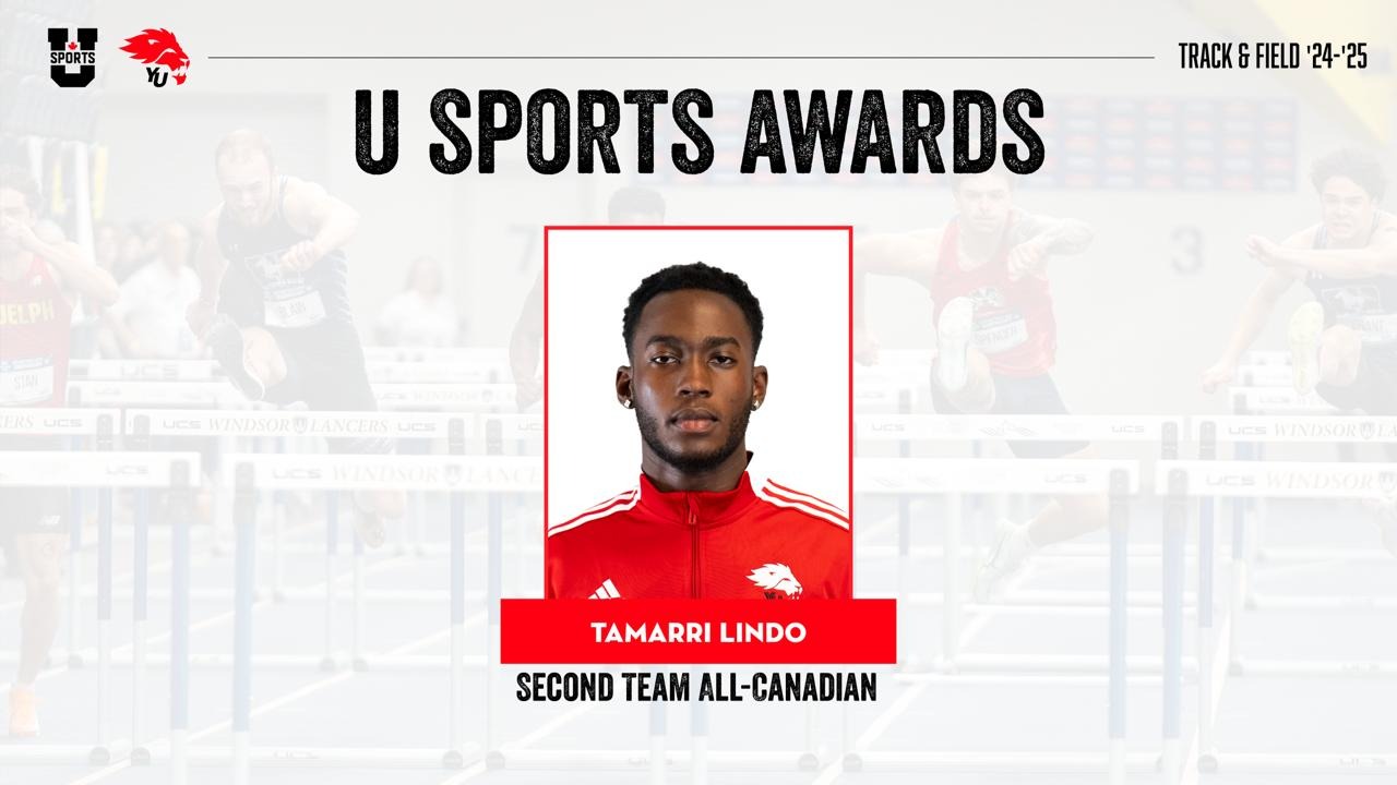 After winning a silver medal in his first time on the national stage, York University Lions sprinter Tamarri Lindo one-upped himself this time around. 