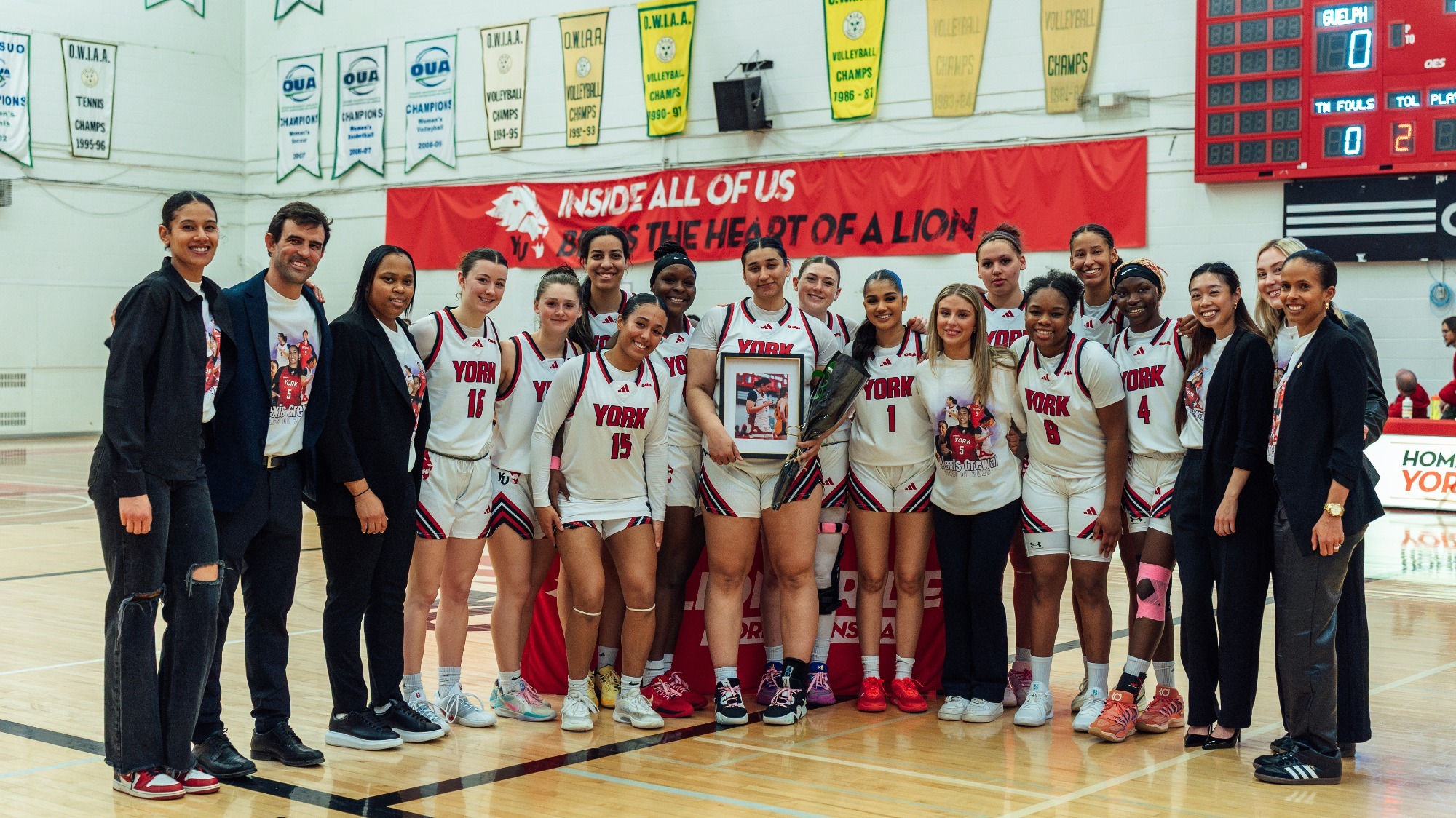 Friday night was the final regular season home game of the season for the York University Lions women’s basketball team.