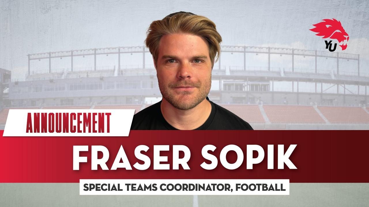 The York University Lions football program has hired 2024 Grey Cup champion Fraser Sopik as its new Special Teams Coordinator.