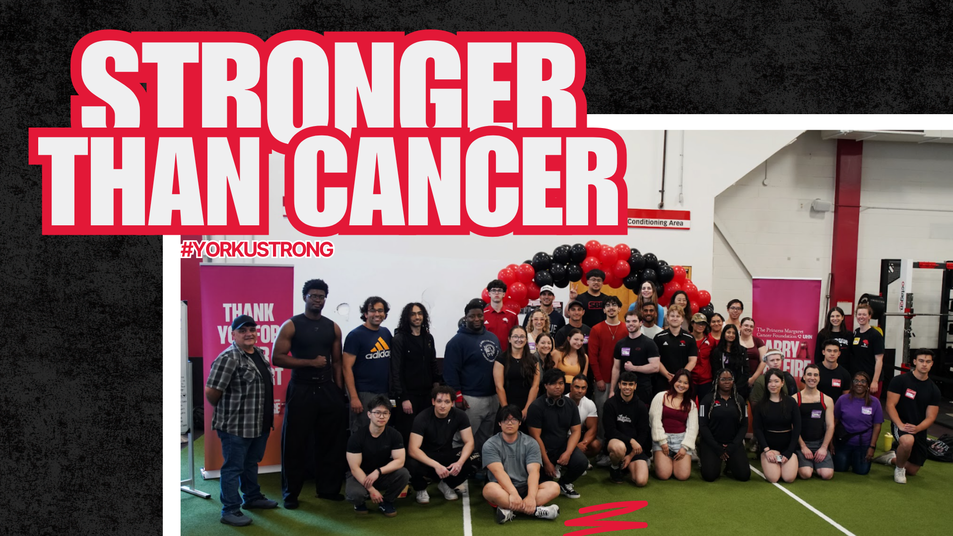 York University Athletics & Recreation Fitness & Lifestyles student employee Lilly Padovan hosted the Stronger Than Cancer Event on June 6 inside the Tait McKenzie Fitness Centre, with all proceeds raised going to the Princess Margaret Cancer Foundation