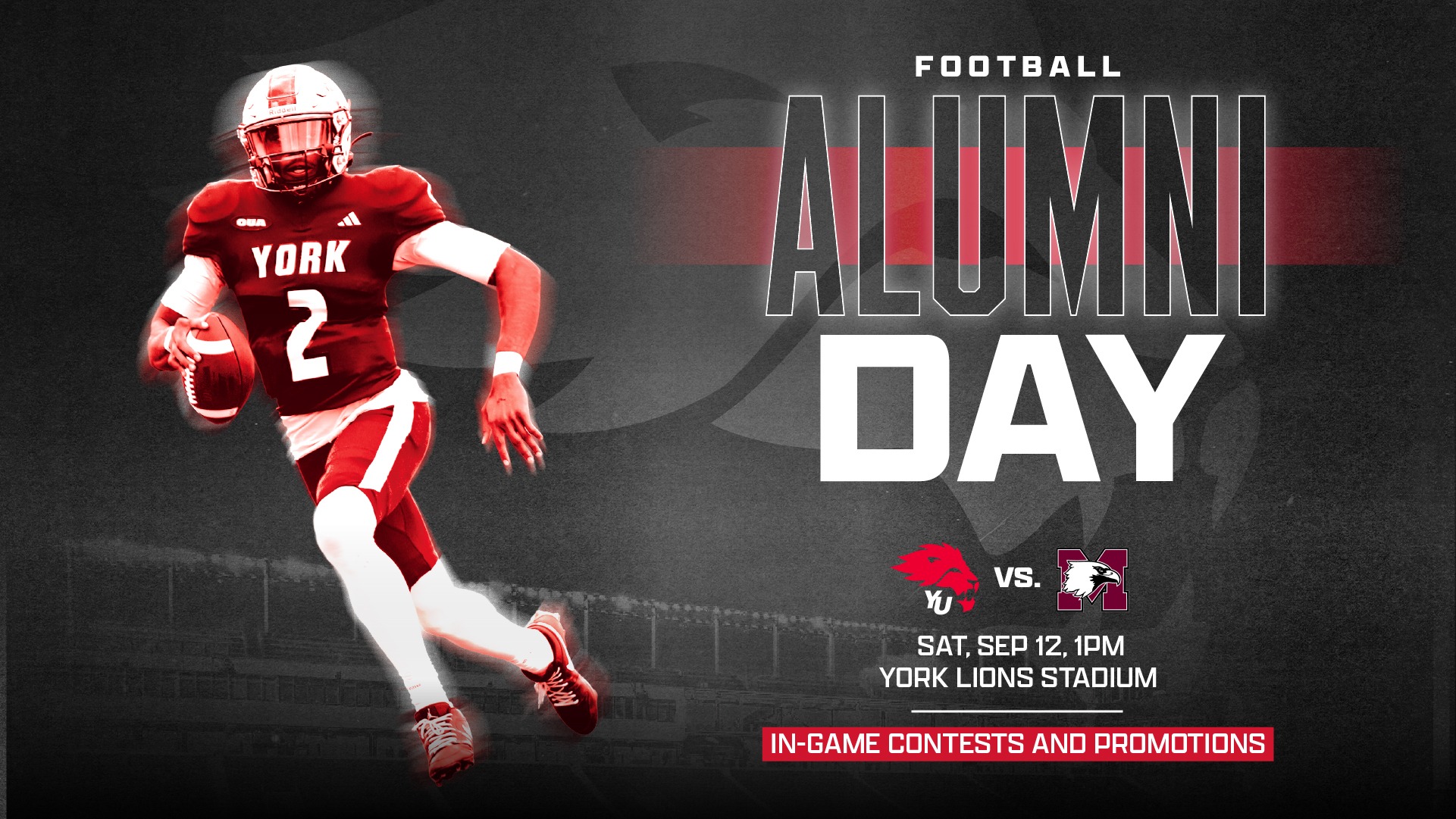 The York University Lions football team will look to bounce back after dropping their first game of the season last weekend as they will take on the 2-0 McMaster Marauders on Alumni Day at York Lions Stadium on Saturday afternoon.