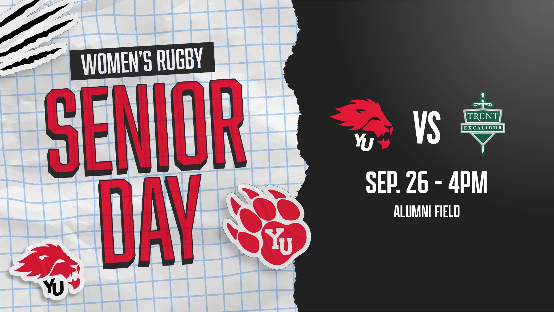The York University Lions women’s rugby team will look for its first win of the season this weekend when they host the Trent Excalibur on Senior Day at Alumni Field