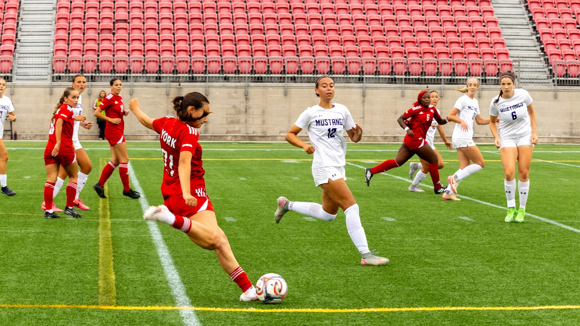 The York University Lions women’s soccer team will look to continue their hot start this weekend.