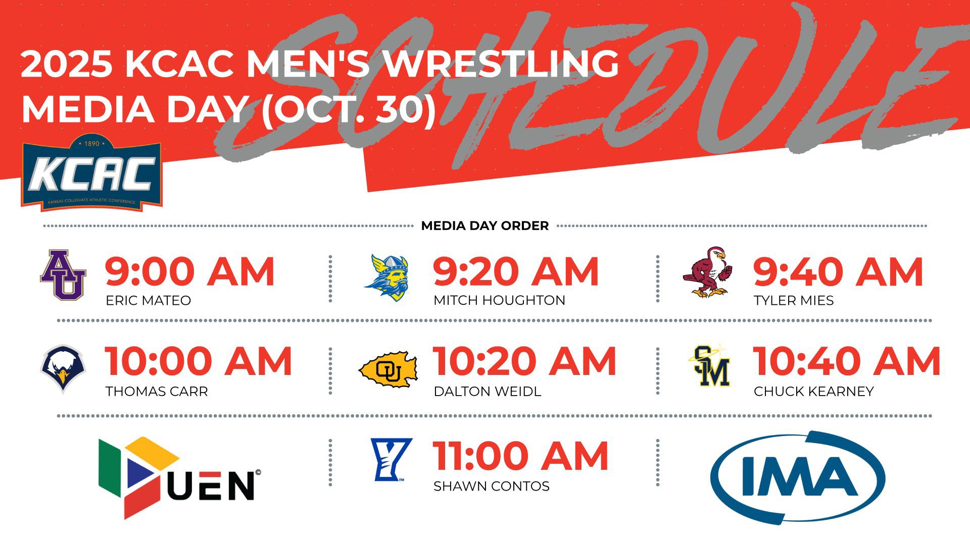 KCAC Men's Wrestling Media Day