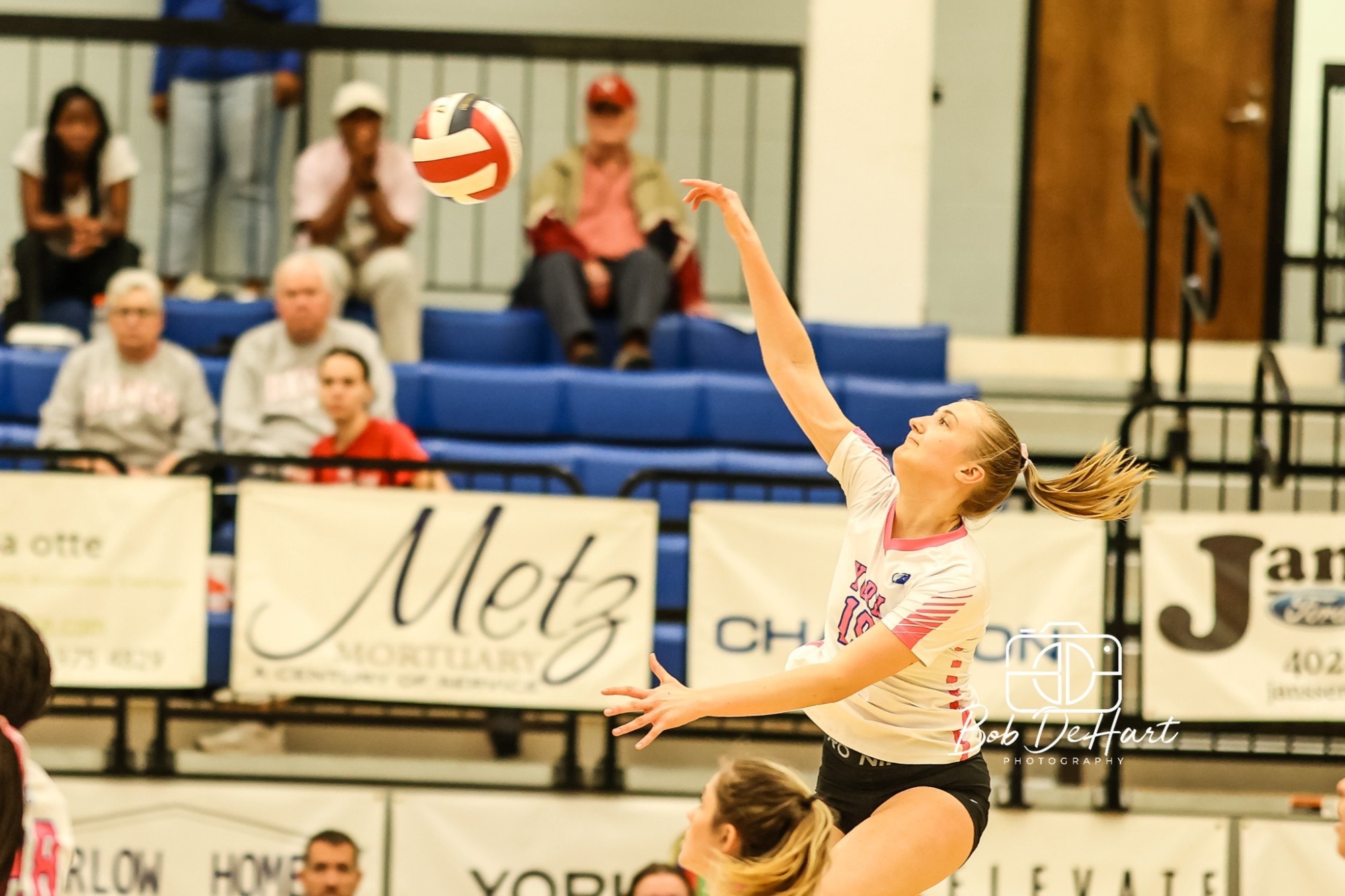 Kerley attacks ball against McPherson