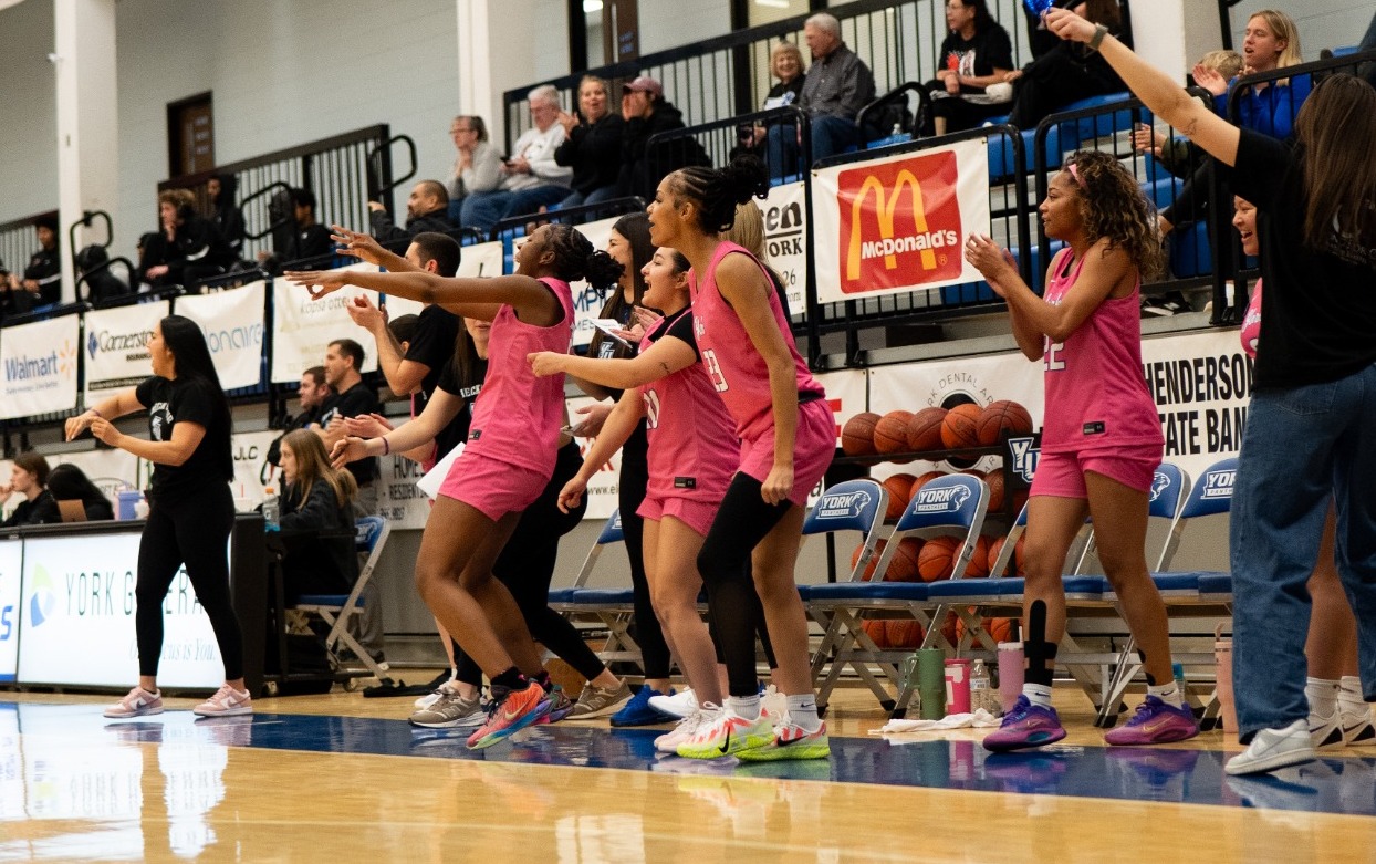Bench cheers on  team