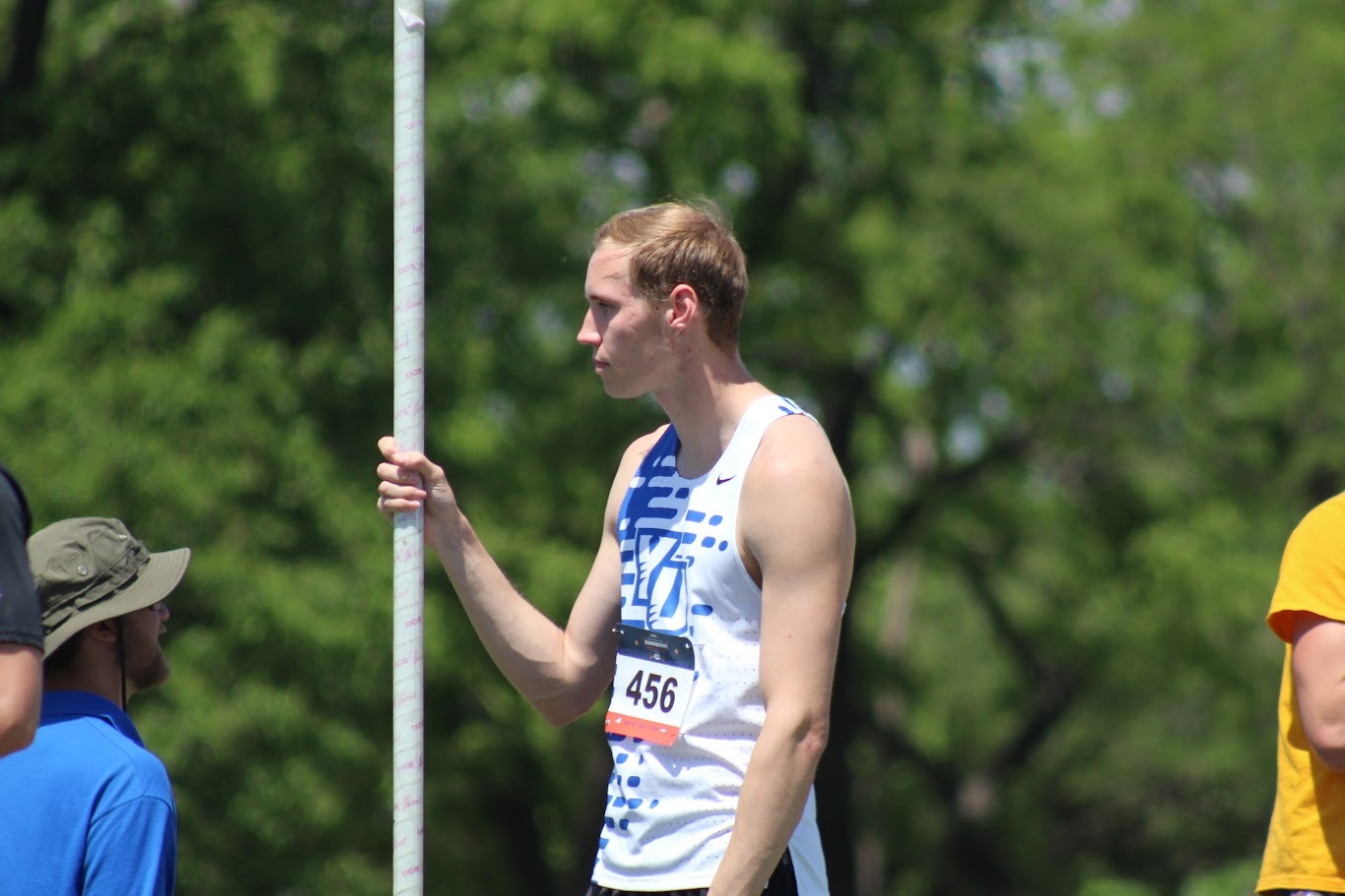 Atwood gets ready for pole vault at KCAC Championships