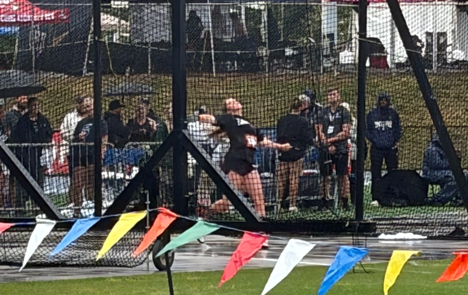 Soucek throwing discus at NAIA Championships
