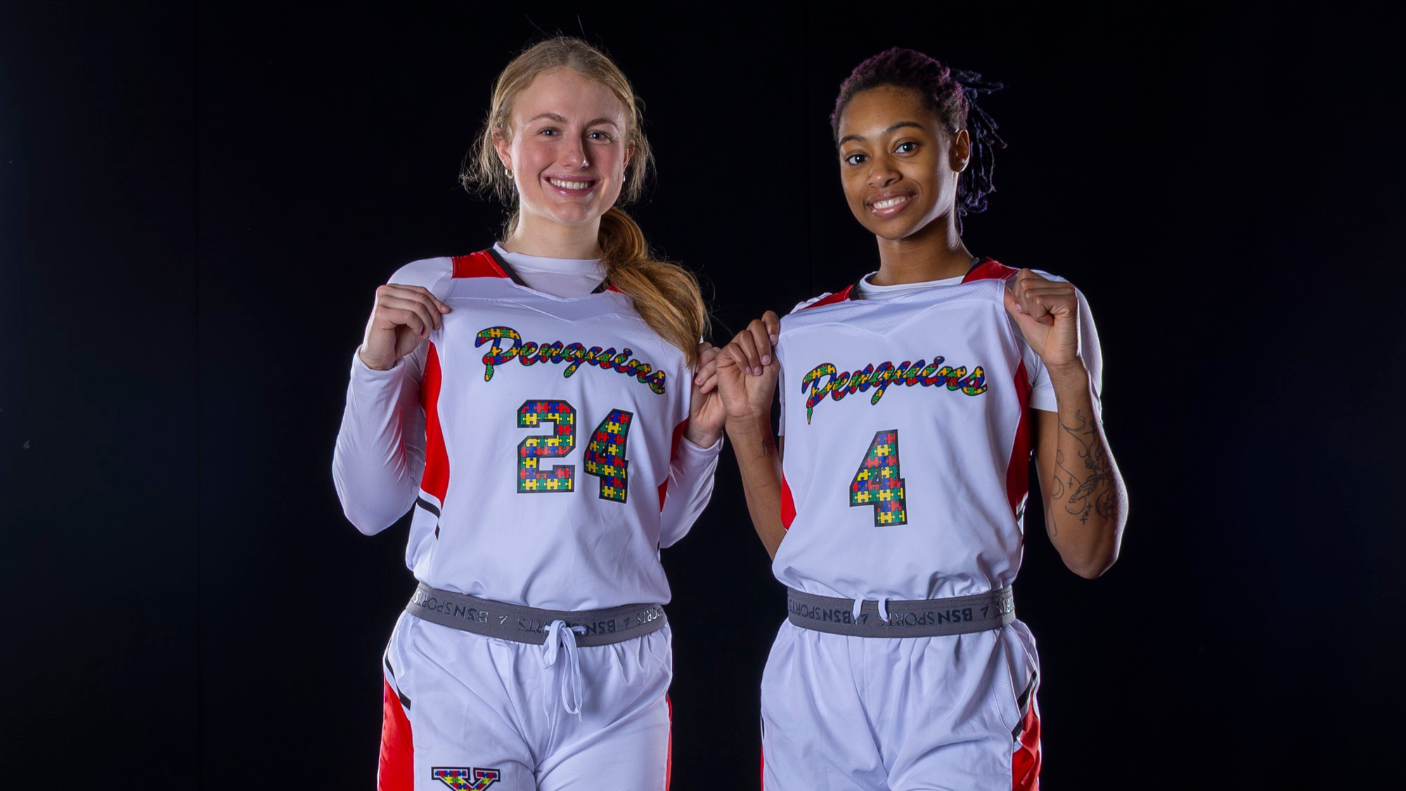 Bella Samz and Erica King - Autism Awareness Jersey photoshoot