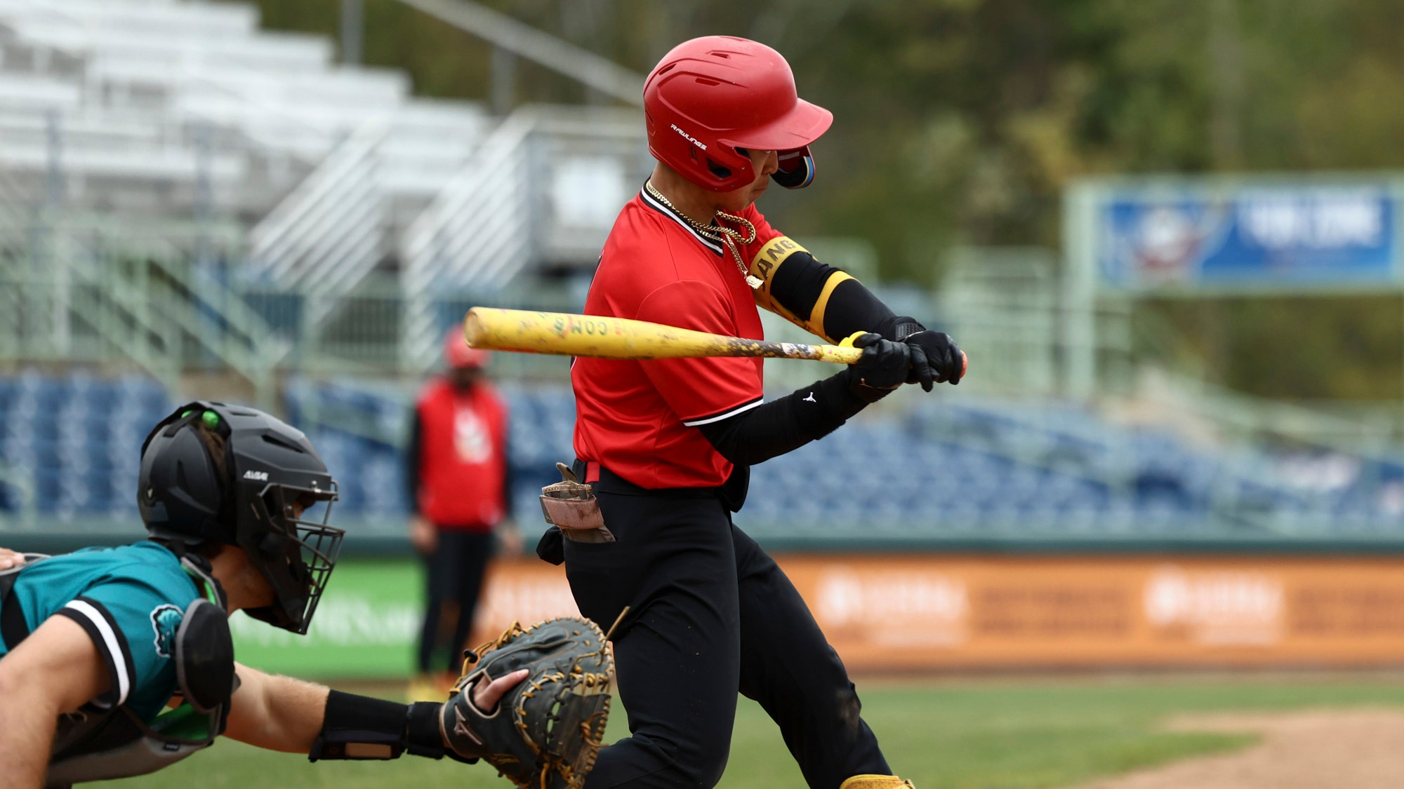 Alex Jang swings at a pitch for Youngstown State.