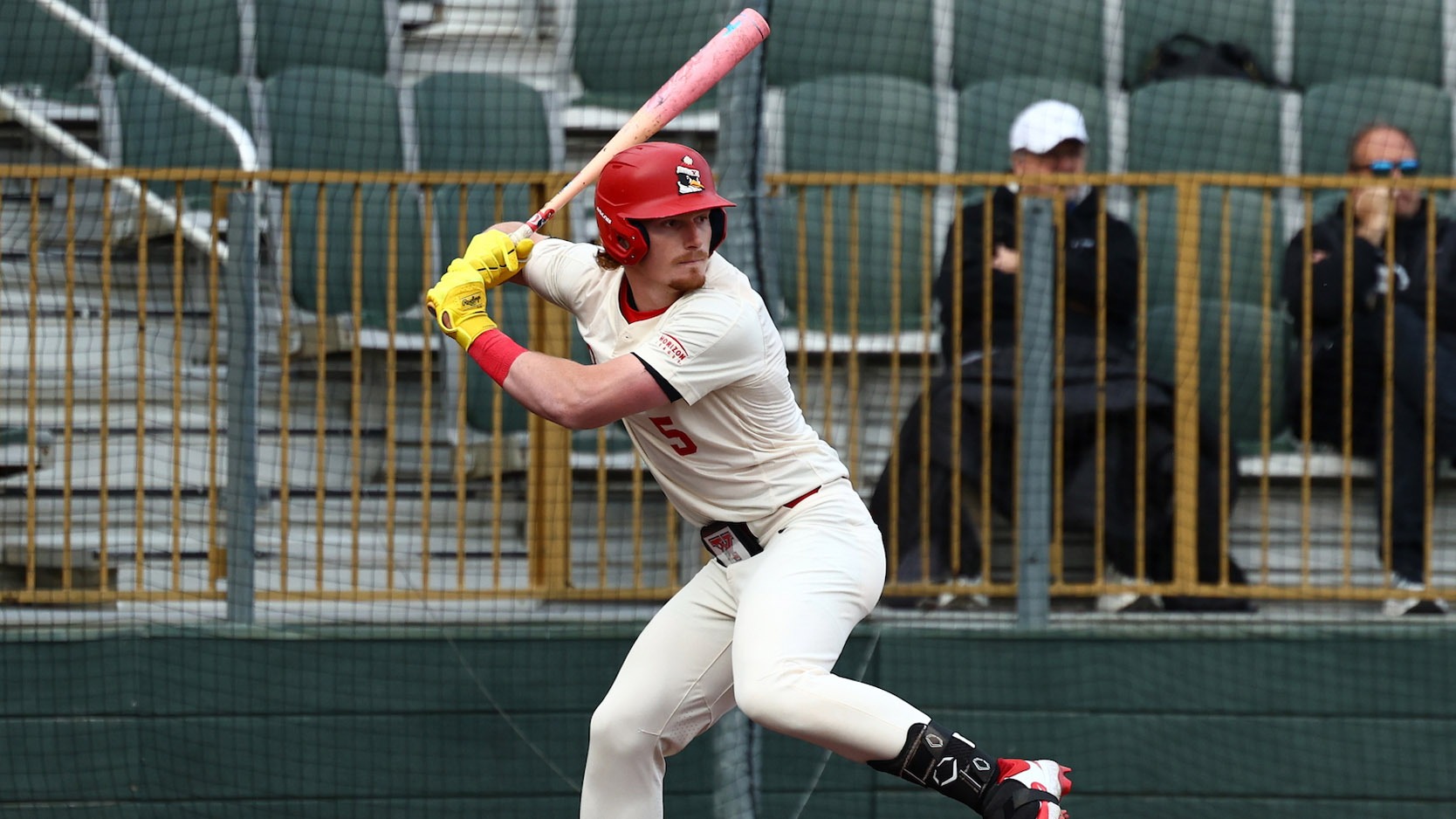 Brady Shannon waits on a pitch at the plate for YSU during a baseball game vs. Oakland at Pullman Park on March 14, 2026 (Photo by Bryson Chavez)