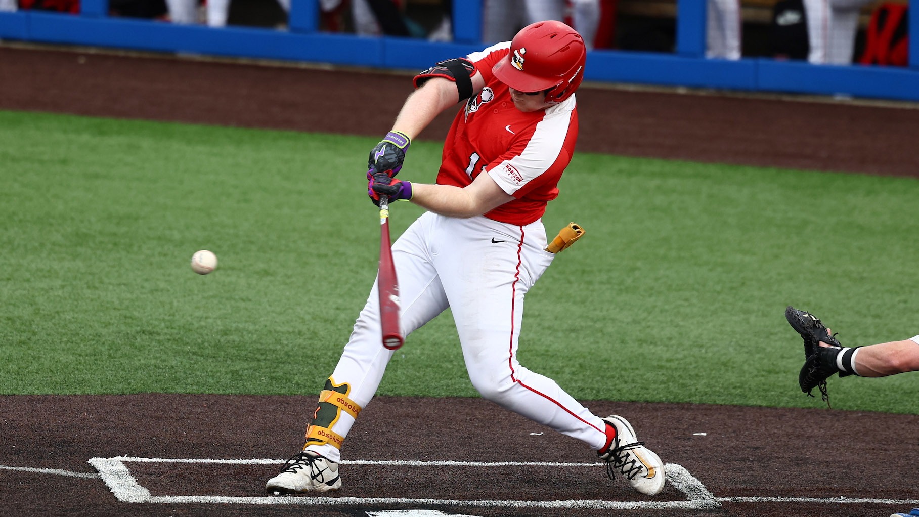 Ryan Schummer hits a pitch at the plate for YSU during a baseball game at Pitt on March 25, 2026 (Photo by Bryson Chavez)