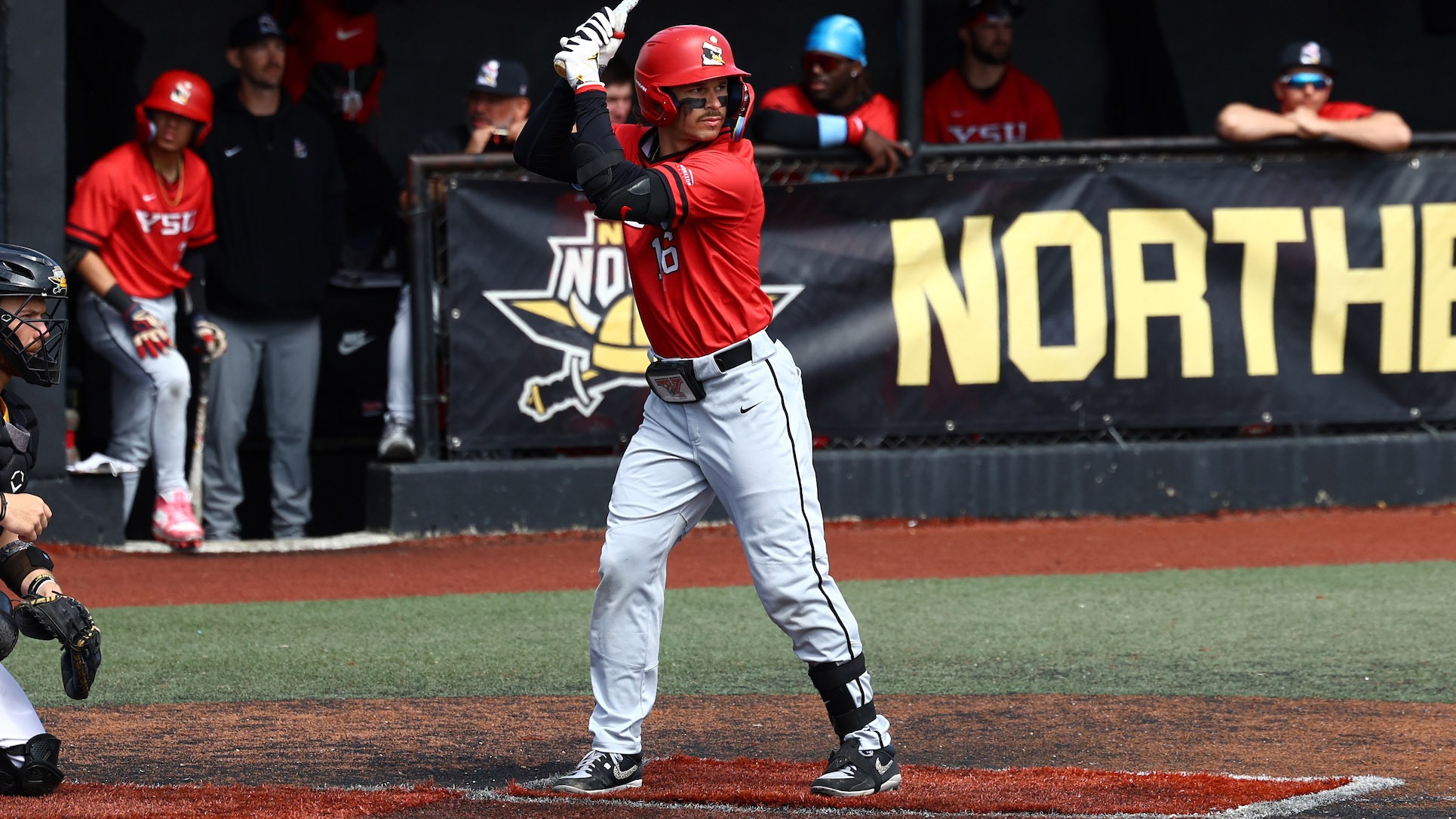 Garrett Cutting stands at the plate for YSU during a baseball game at NKU on March 29, 2026 (Photo by Bryson Chavez)