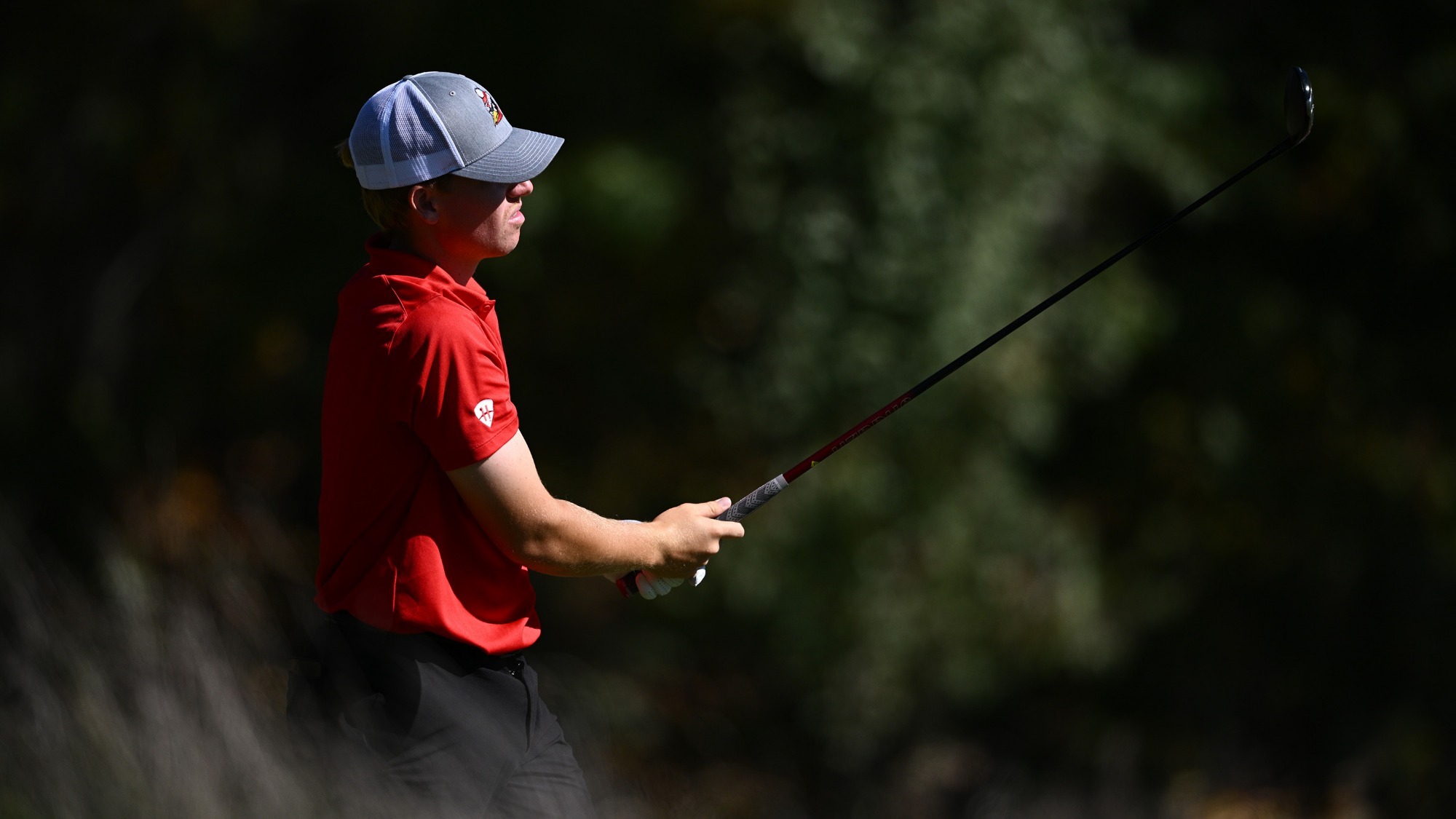 Ryan Sam stars down the fairway following a tee shot earlier this year.