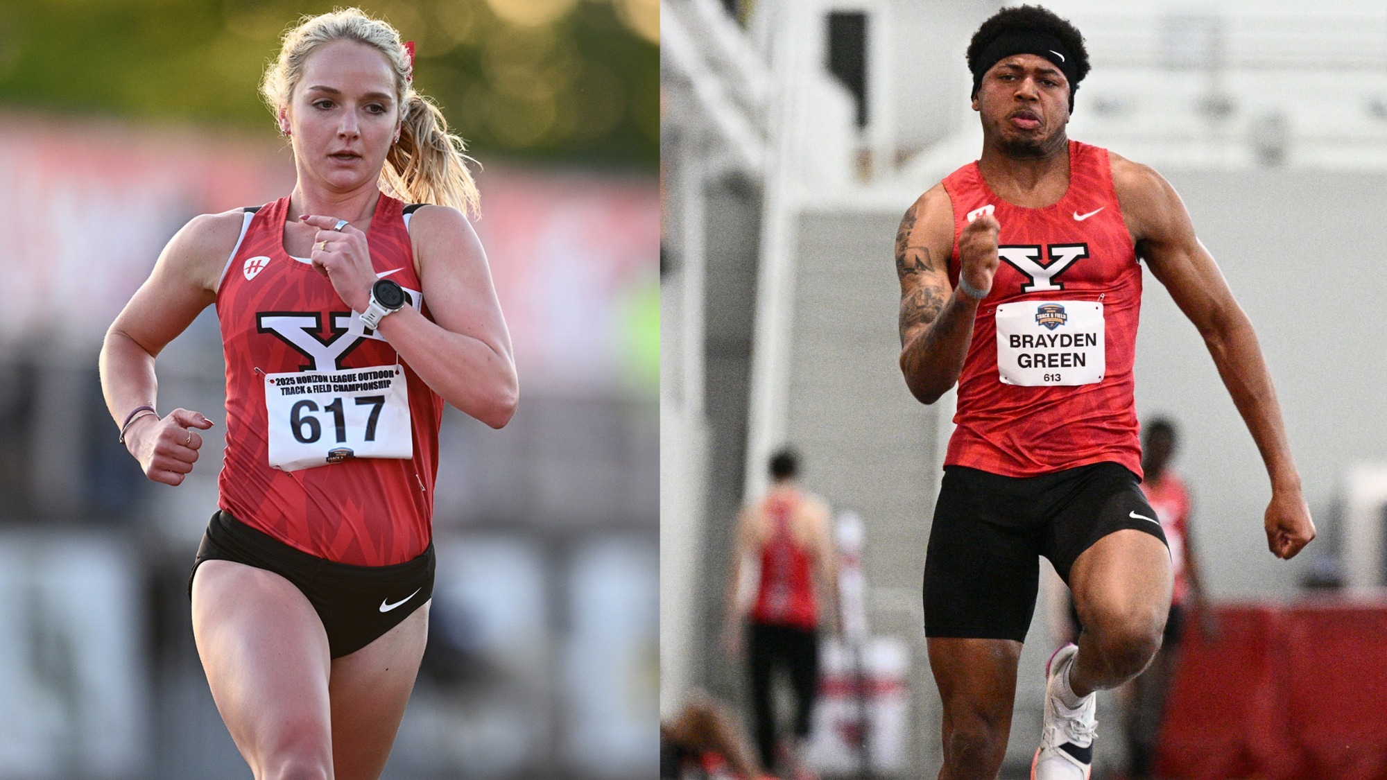 McKinley Fielding and Brayden Green were named Horizon League athletes of the week. Fielding running and Green jumping