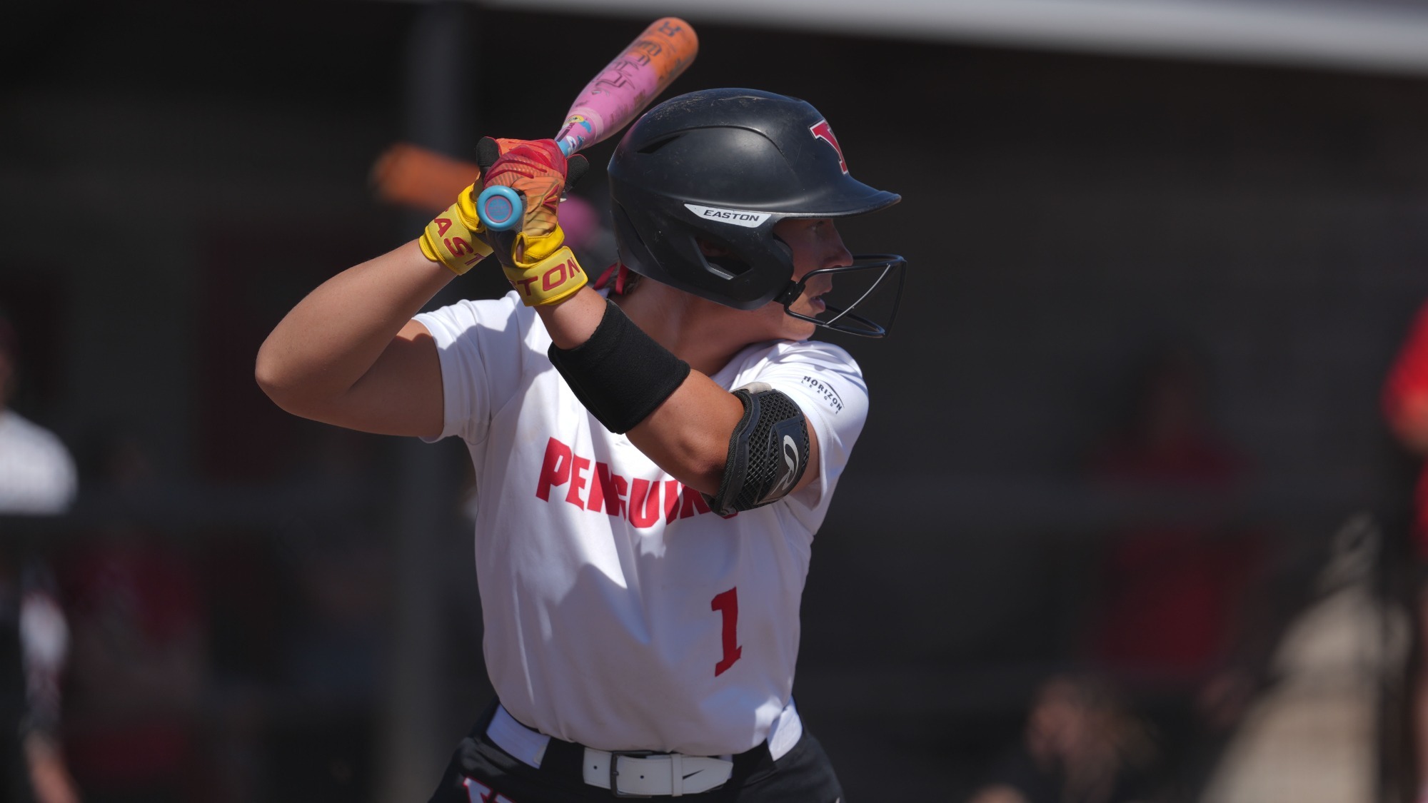 Kennedy Dean gets ready to face a pitch against Green Bay on April 17, 2026, at the Covelli Sports Complex.