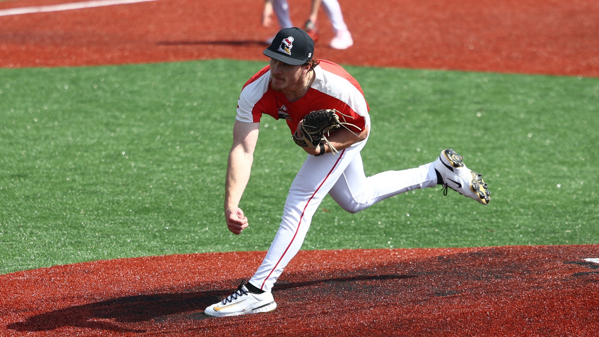 Mikey Rodriques throws a pitch during a YSU baseball game earlier this season.