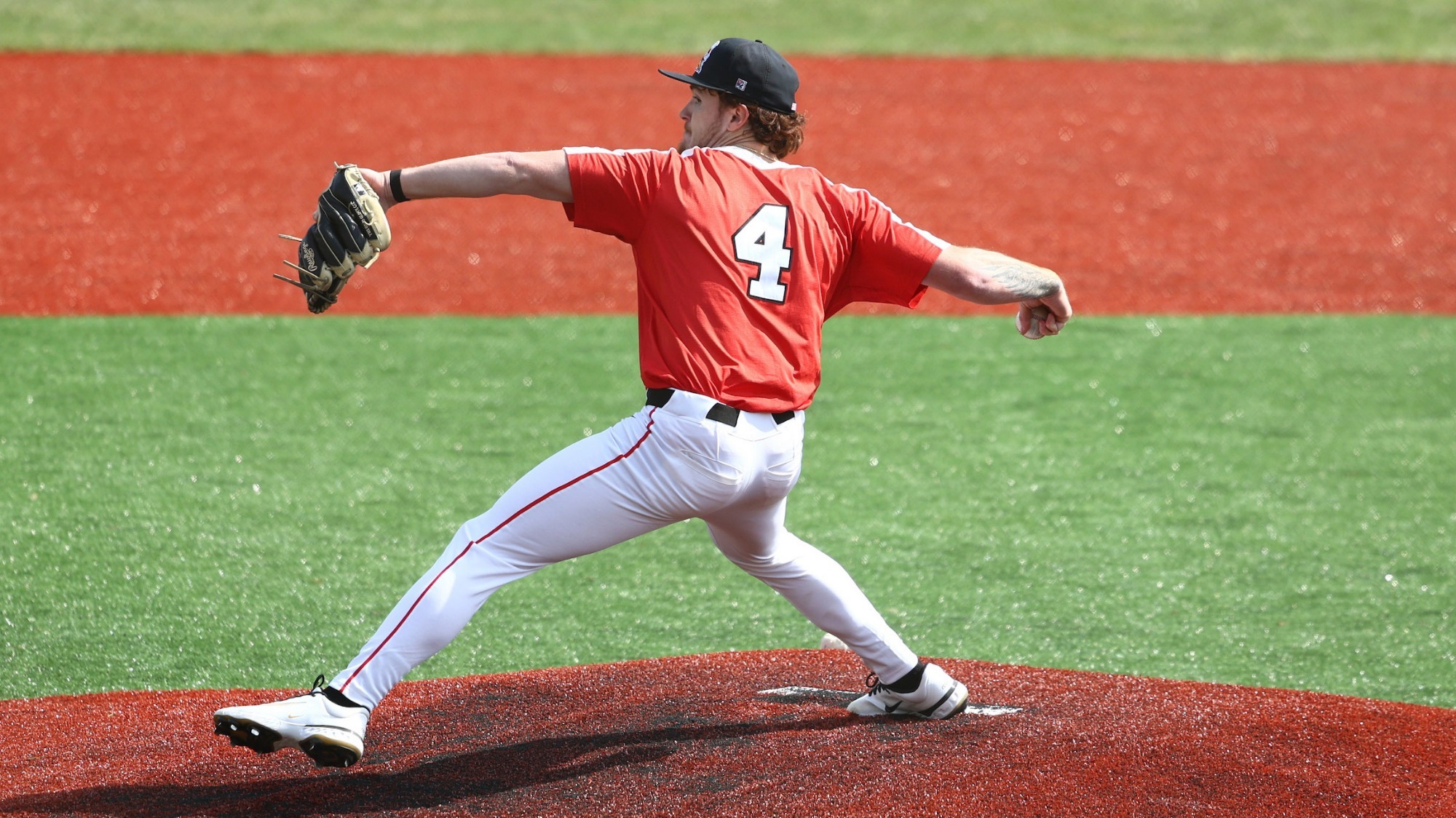 Mikey Rodriques delivers a pitch for YSU during a baseball game vs. Oakland at Pullman Park on March 15, 2026 (Photo by Bryson Chavez)