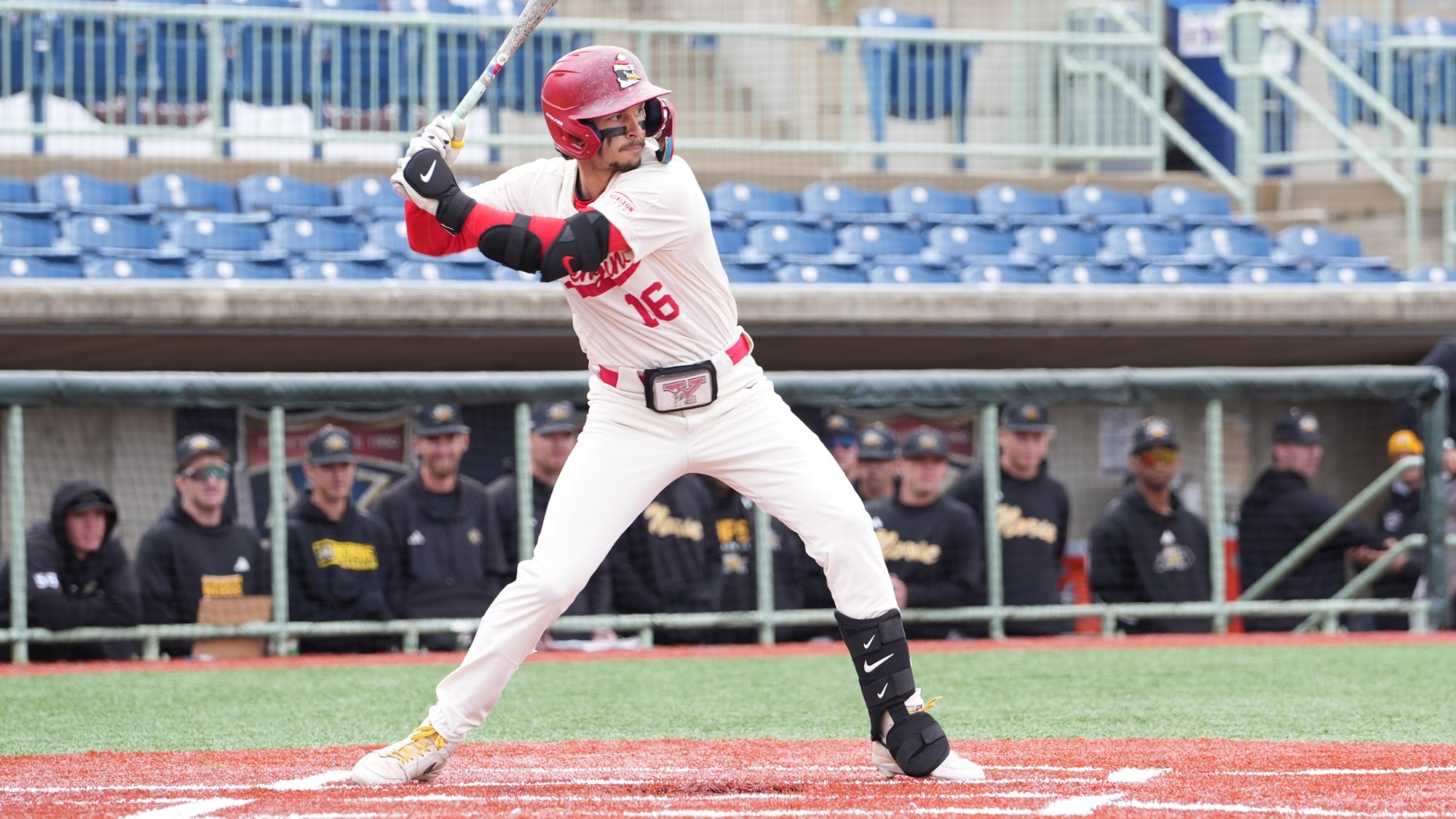 Garrett Cutting awaits a pitch at the plate for YSU during a baseball game vs. NKU on May 2, 2026 (Photo by Trevor Parks)