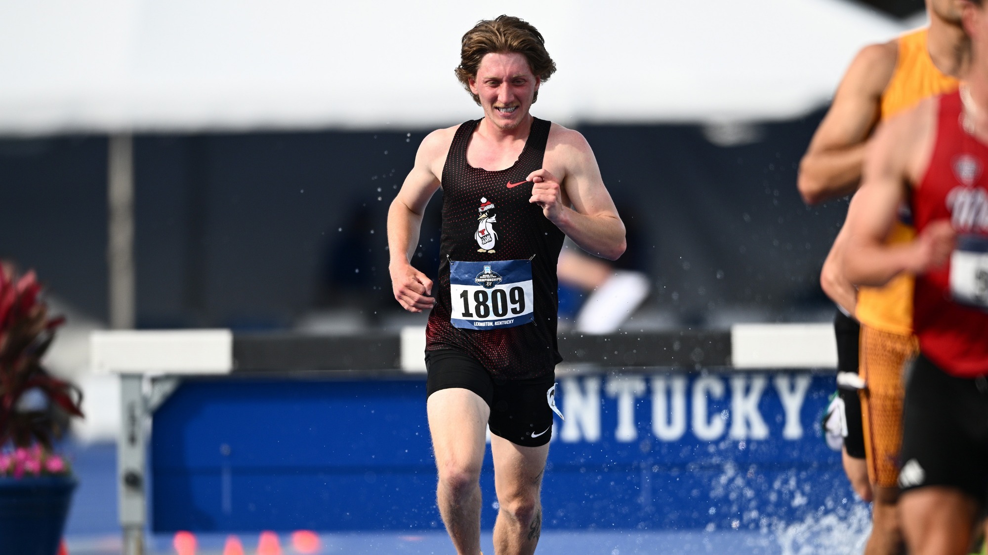 Sage Vavro runs in the steeplechase at the NCAA East Prelims