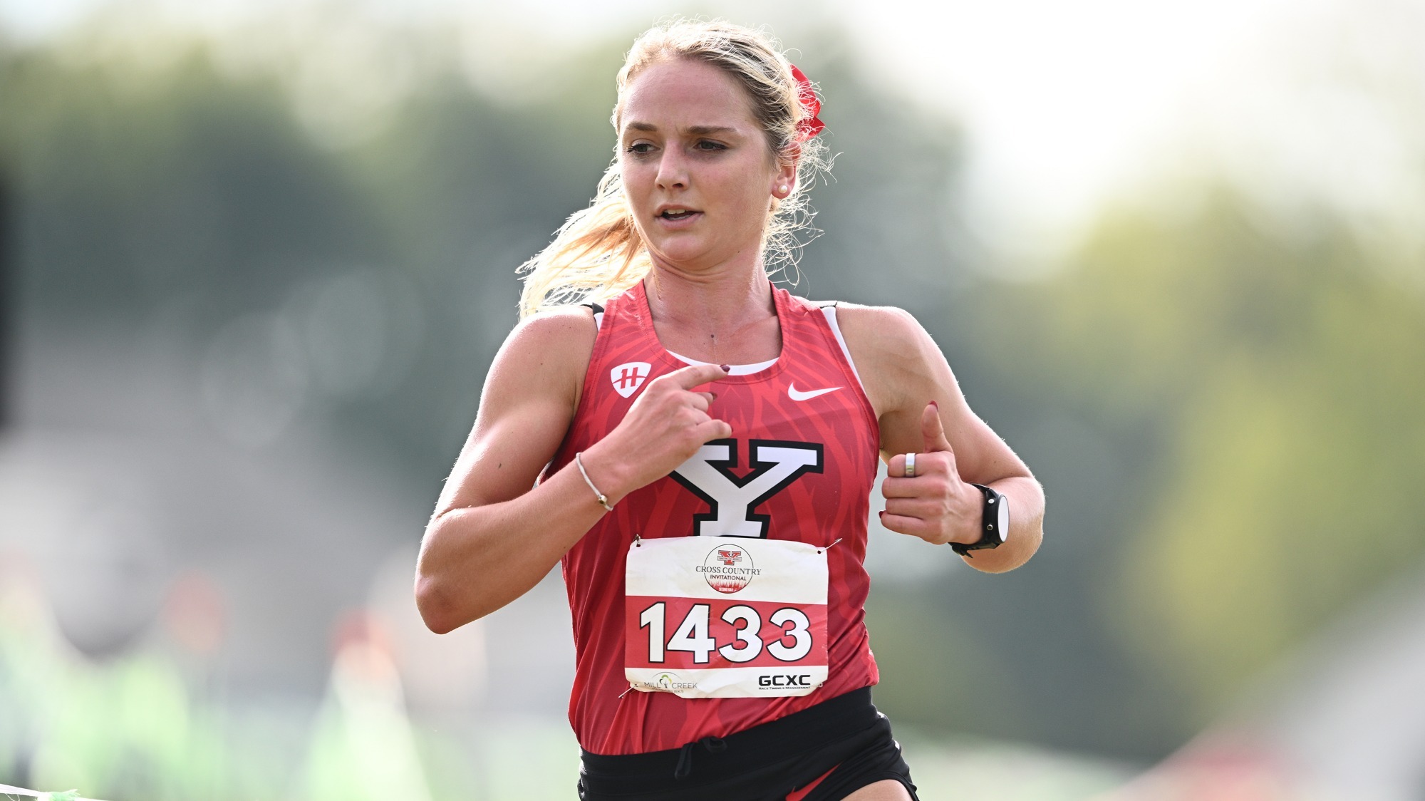 McKinley Fielding runs during cross country season
