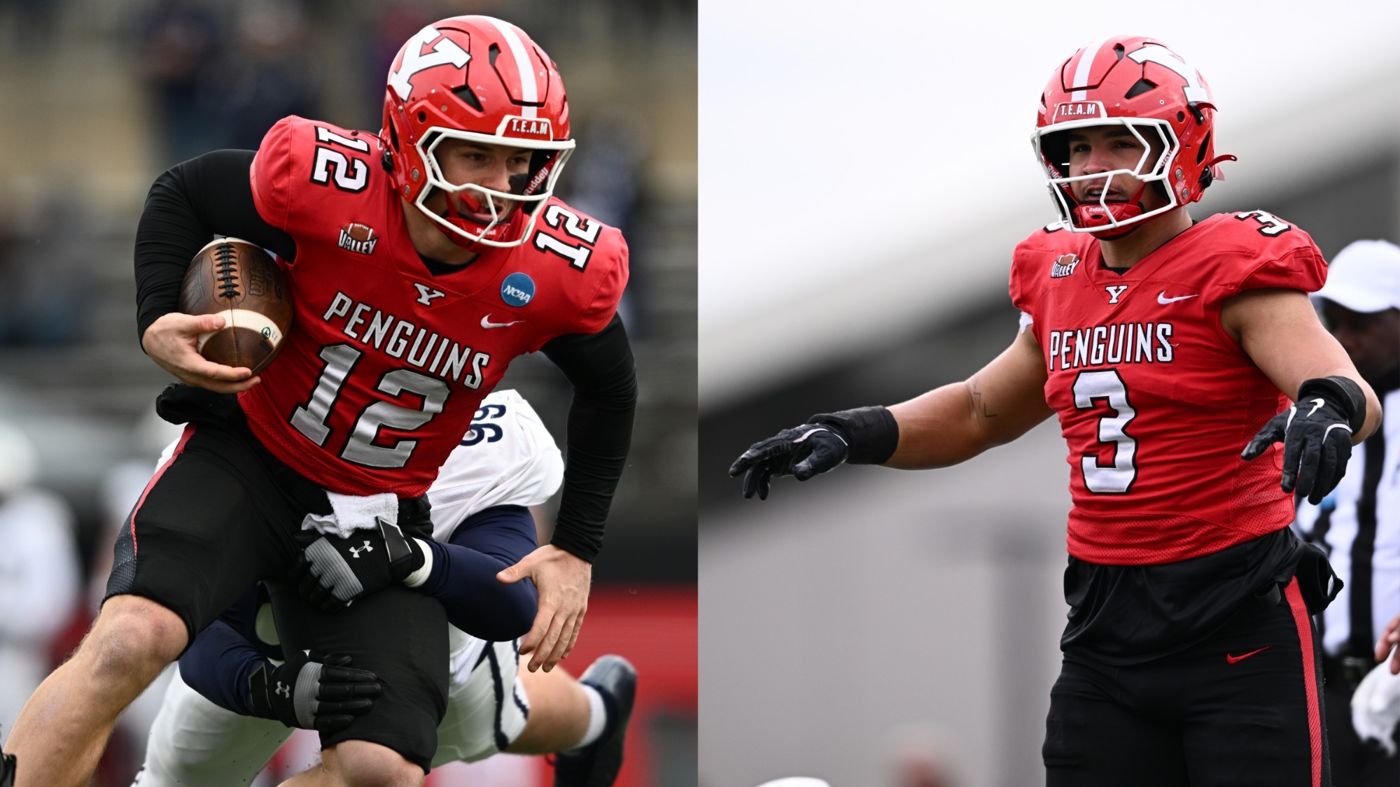 Beau Brungard and Mike Wells will represent YSU at the 2026 MVFC Media Day