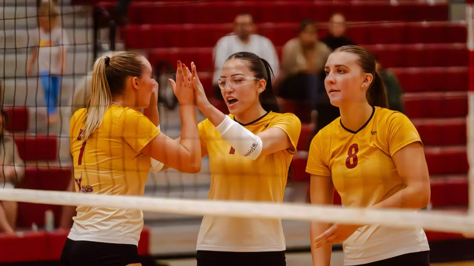 Sienna Black, Ailianna Quaempts and Ava Swan celebrate