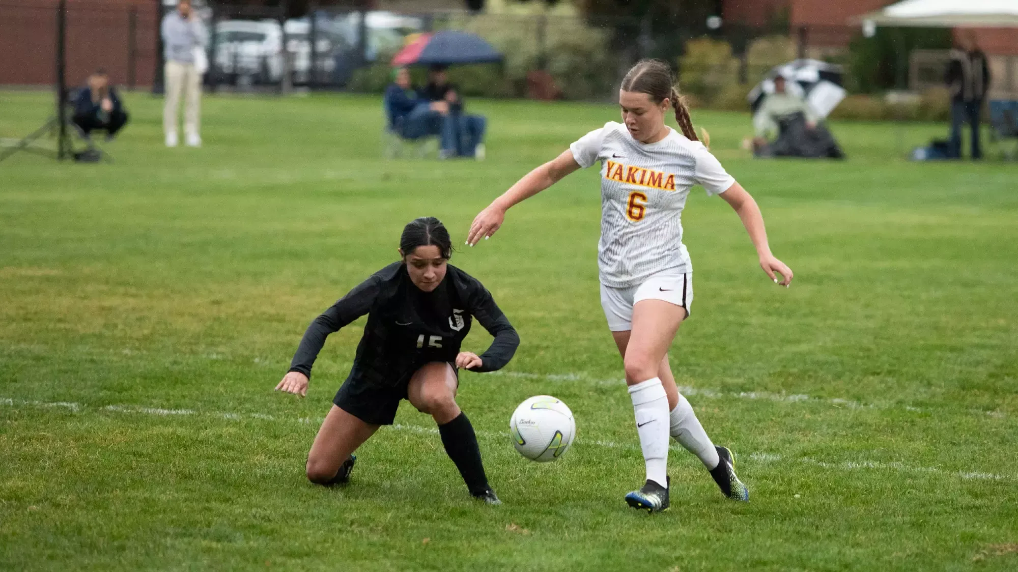 Brynn Rees gets ready to kick the ball