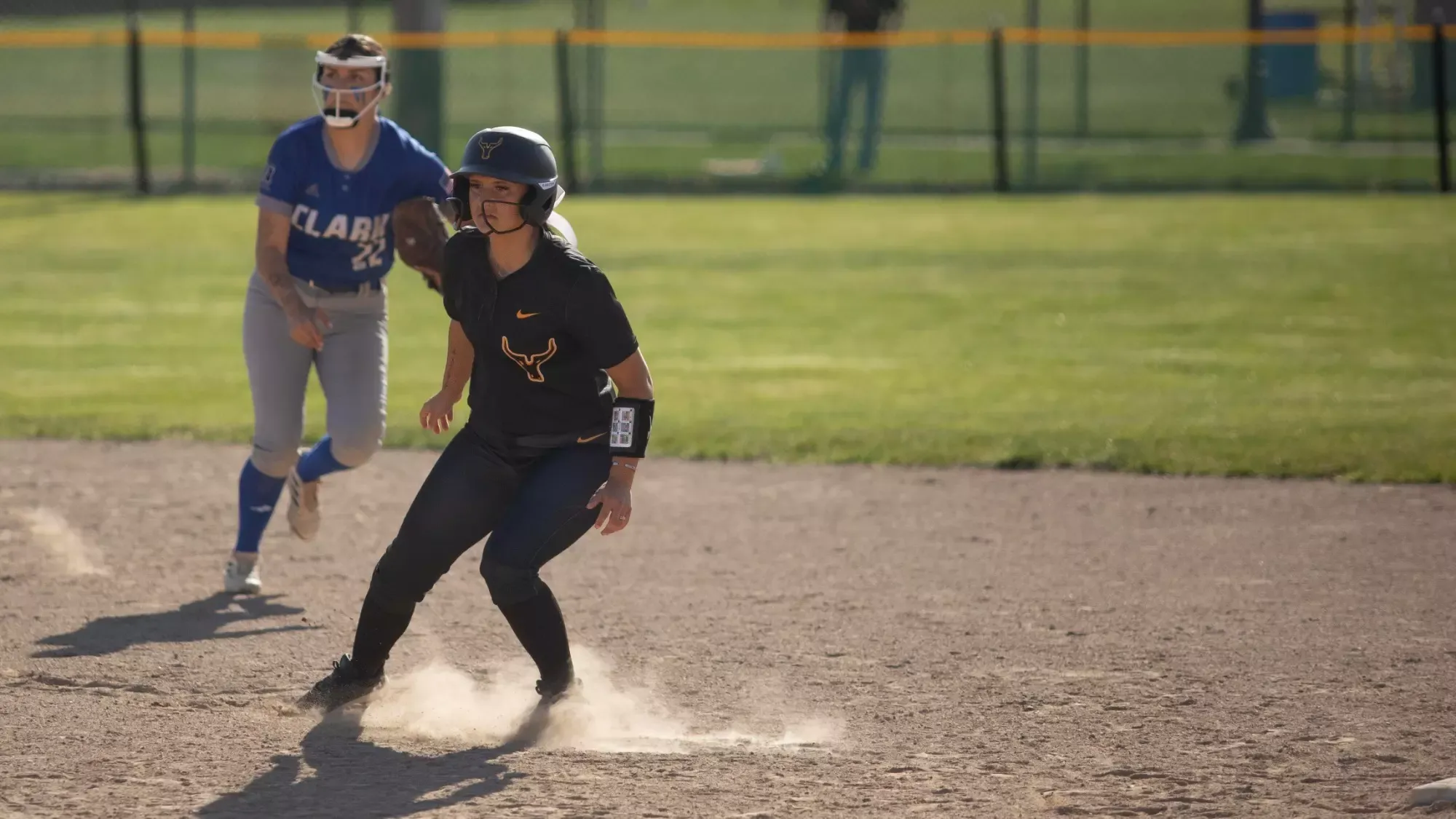 Sammi Johnston works the basepath