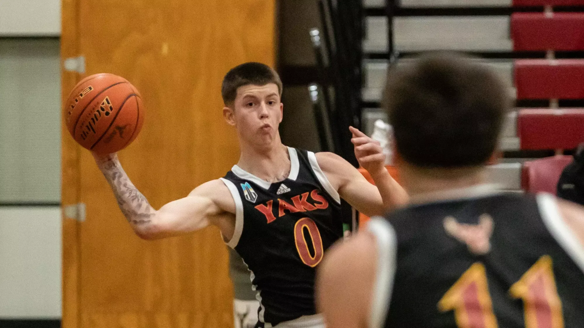 Kobe McClure slings a pass